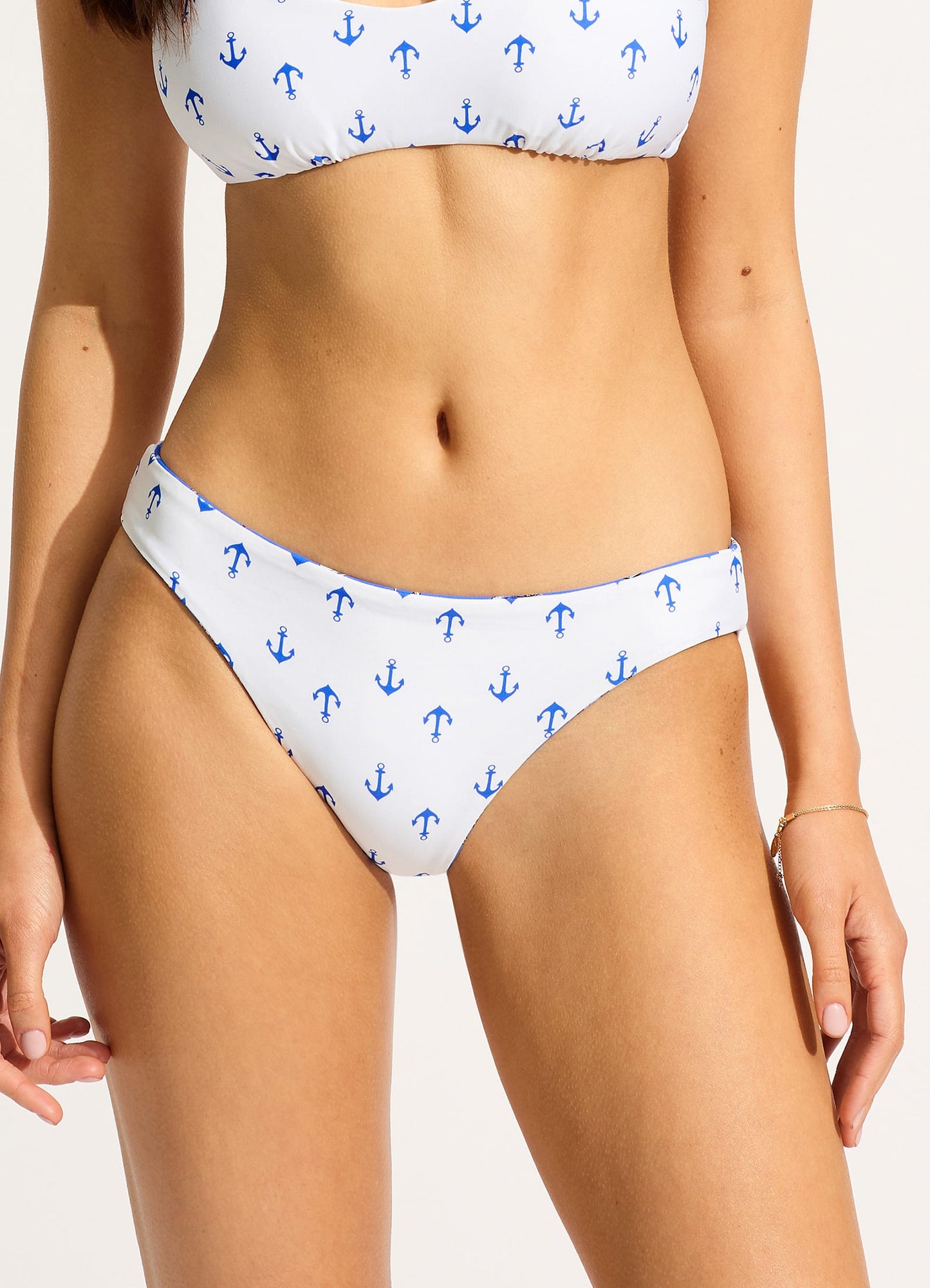  Ahoy Reversible Hipster Bikini Bottom - Azure