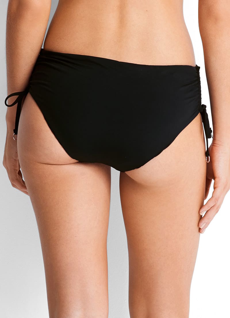  Ruched Side Hipster - Black