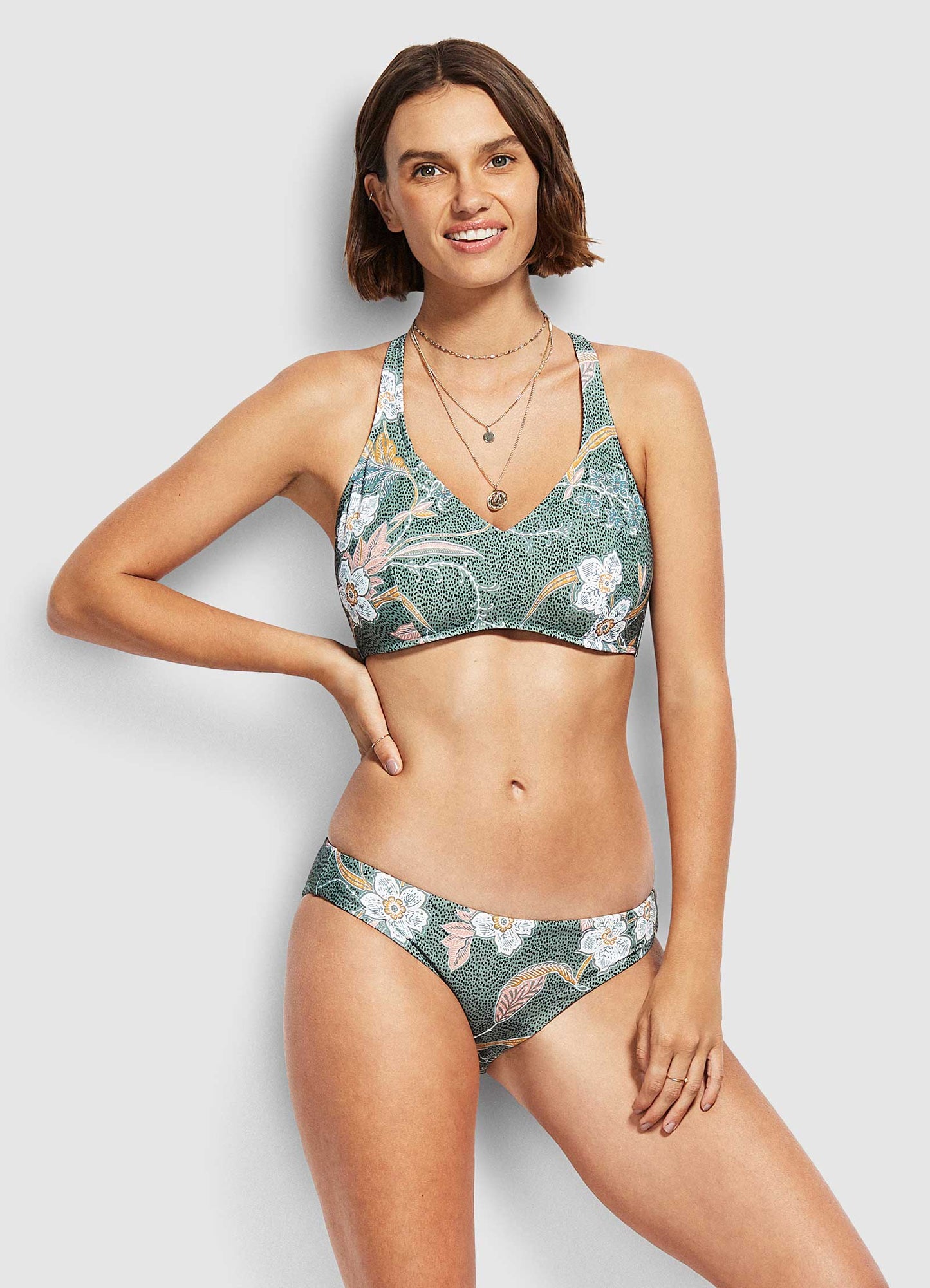  Balinese Retreat Hipster Bikini Pants - Olive Leaf