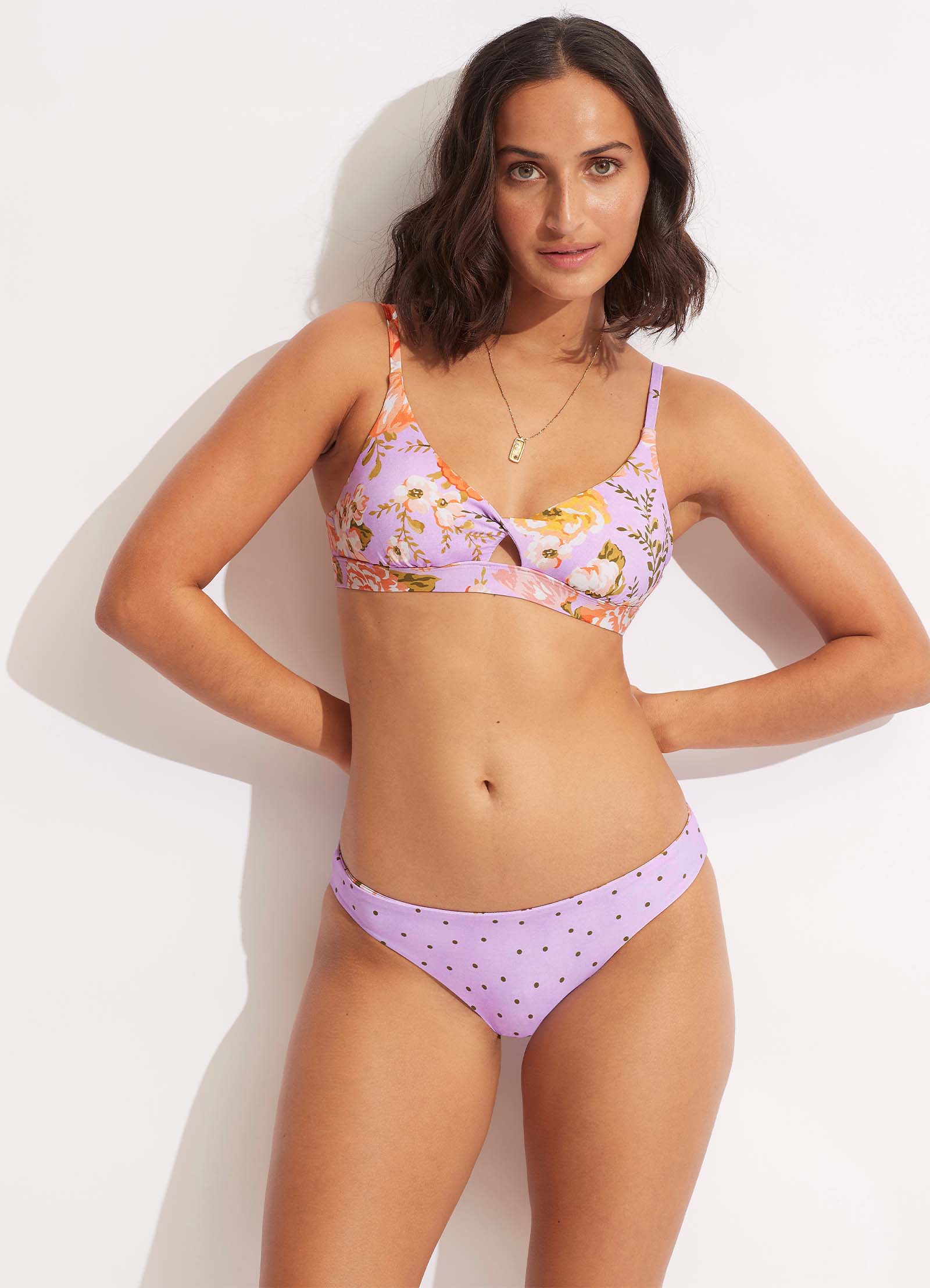  Paradise Garden Reversible Hipster - Lilac