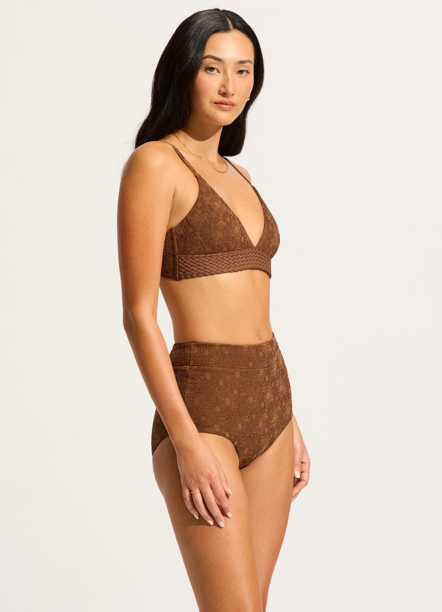  Marloe High Waisted Bikini Bottom - Tiramisu