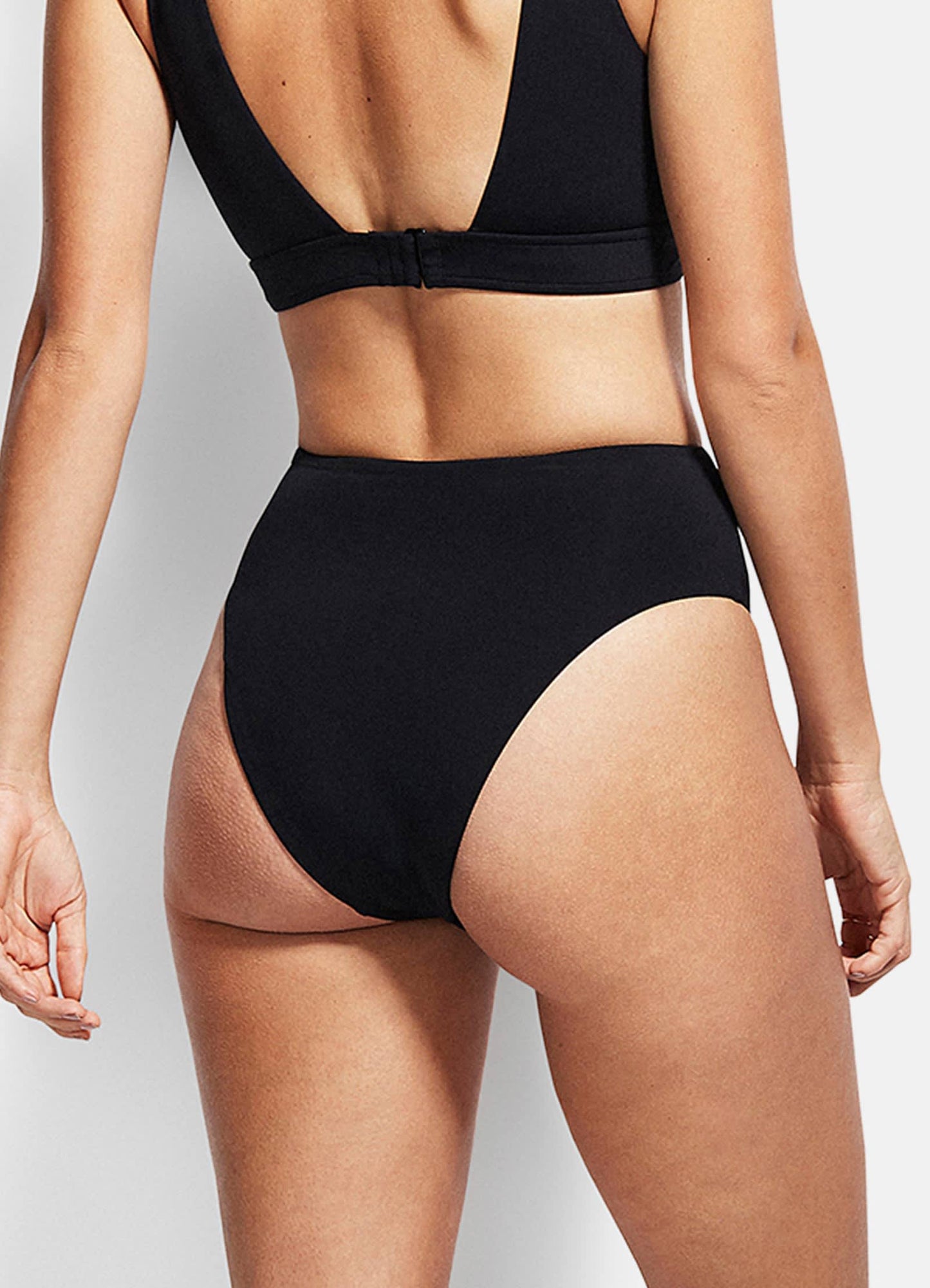  High Waisted Wide Side Pant - Black