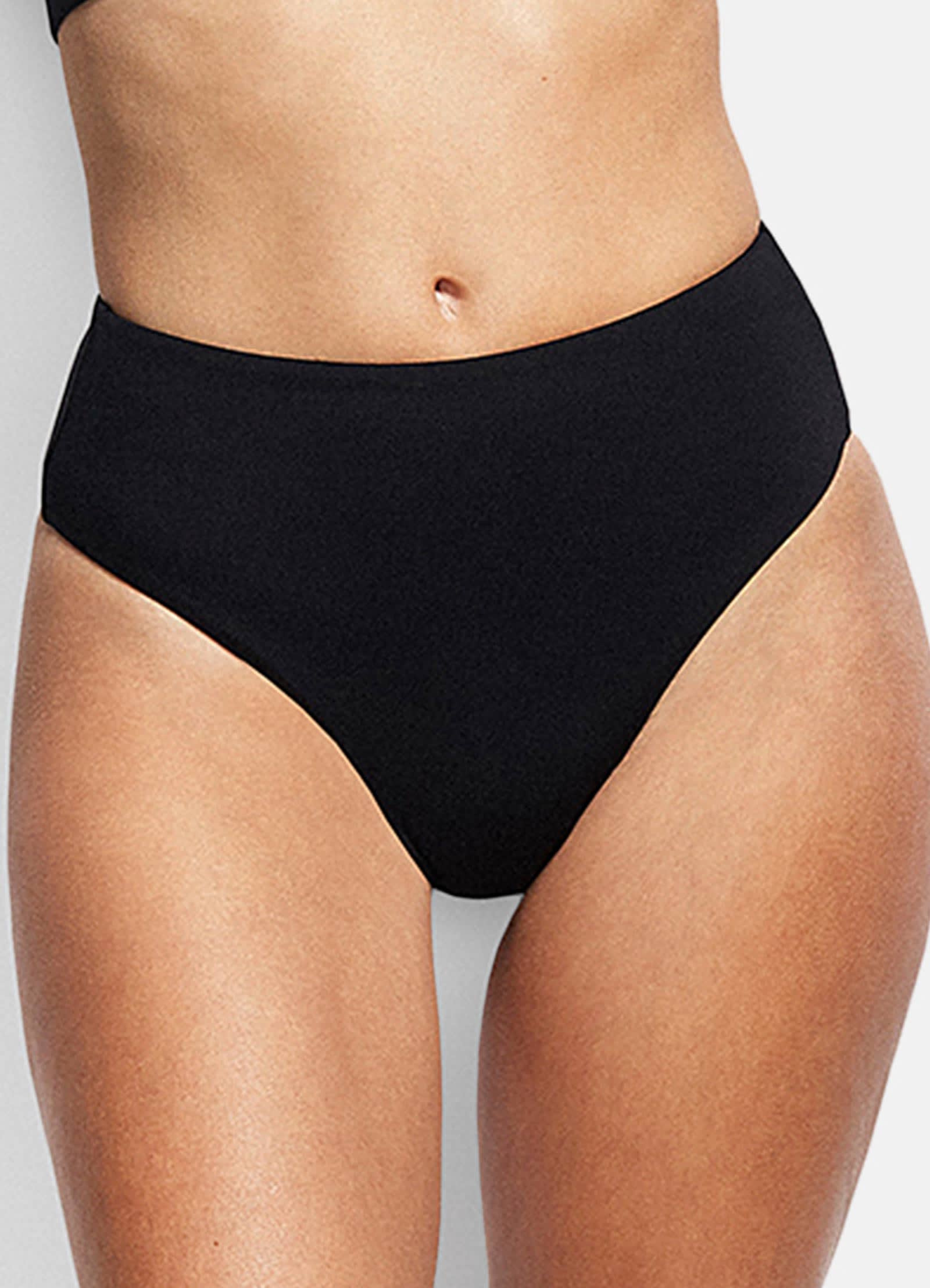  High Waisted Wide Side Pant - Black