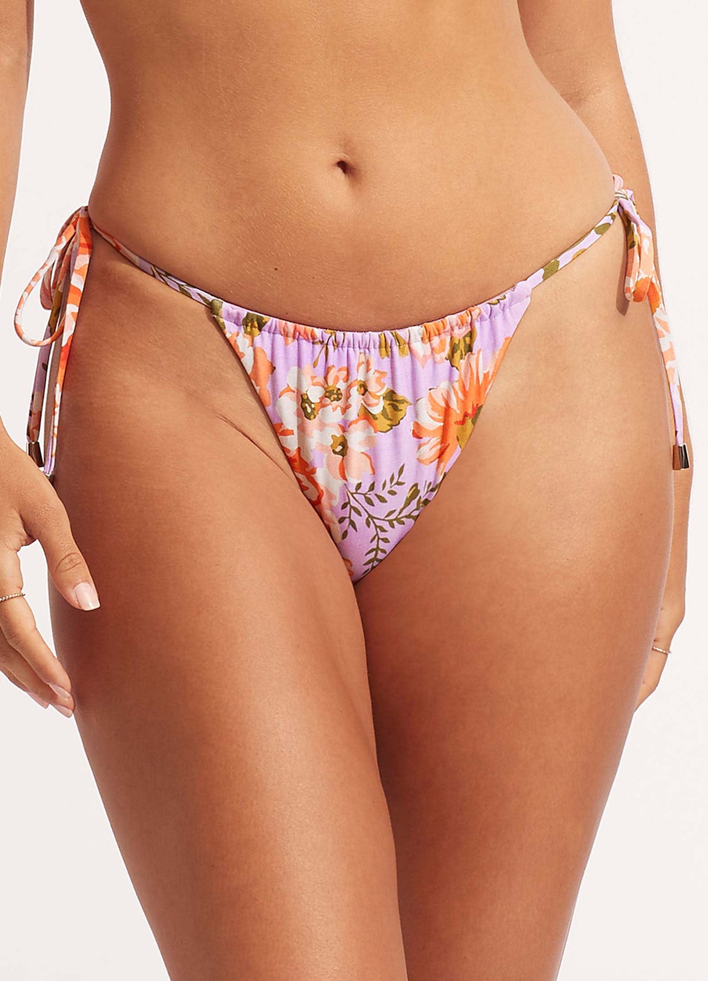  Paradise Garden DrawstringTie Side Rio Pant - Lilac