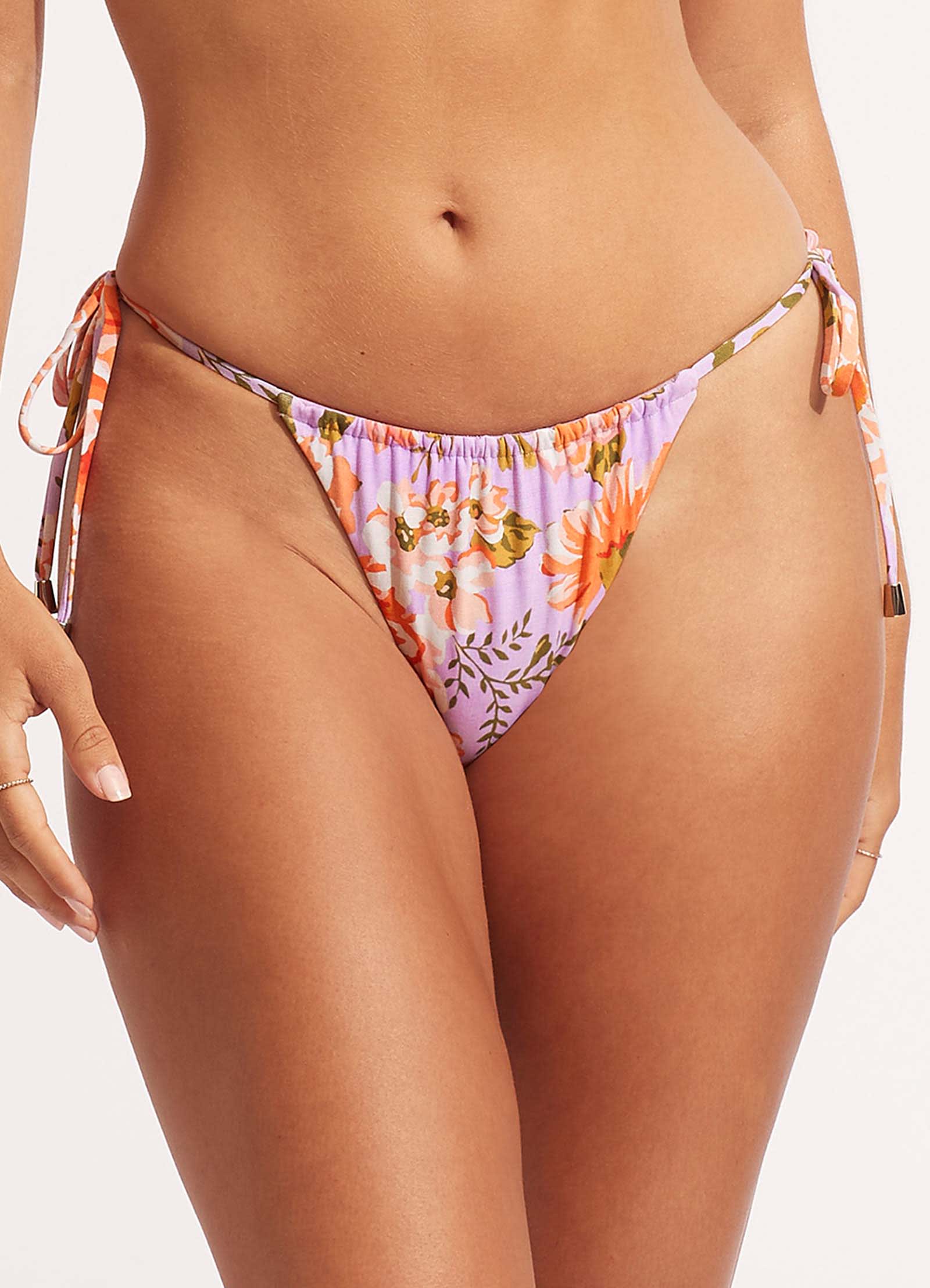  Paradise Garden DrawstringTie Side Rio Pant - Lilac