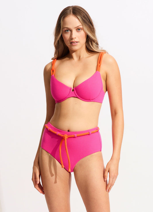 High Waisted Pant - Fuchsia Rose
