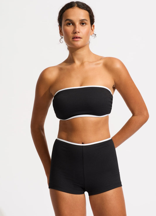  Beach Bound Boyleg Bikini Bottom - Black