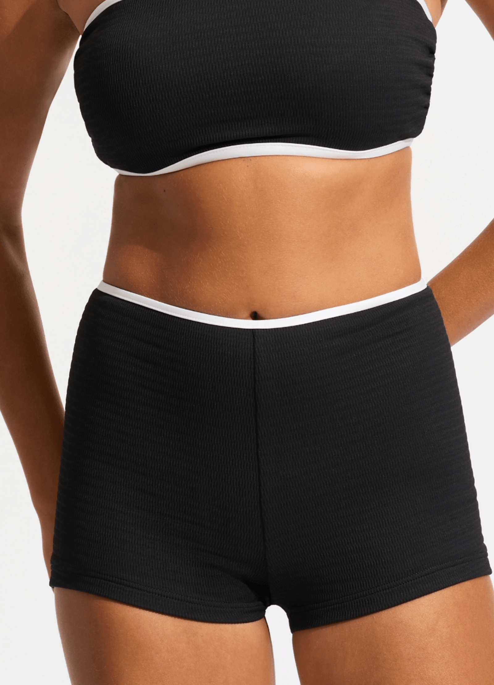  Beach Bound Boyleg Bikini Bottom - Black