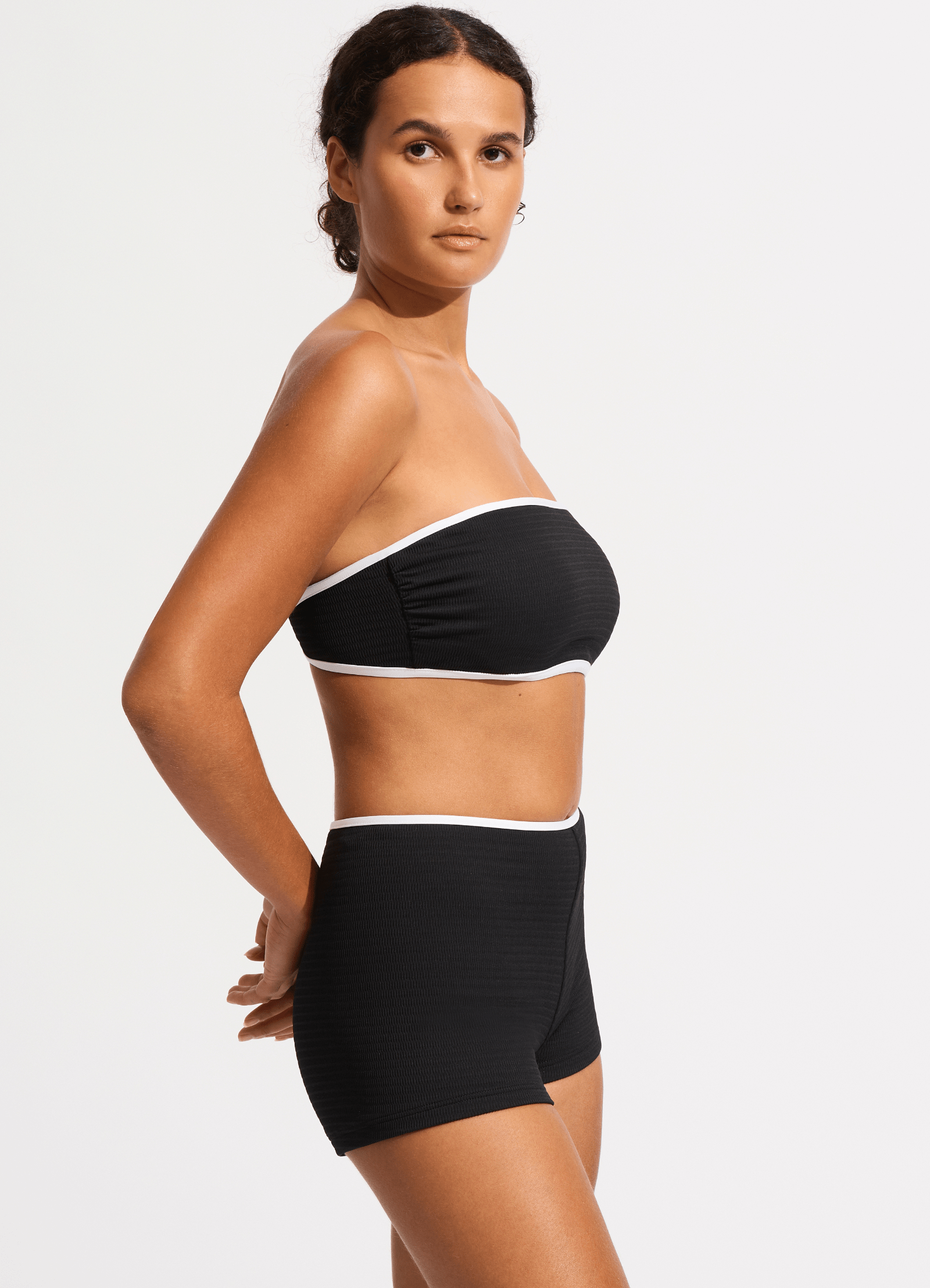  Beach Bound Boyleg Bikini Bottom - Black
