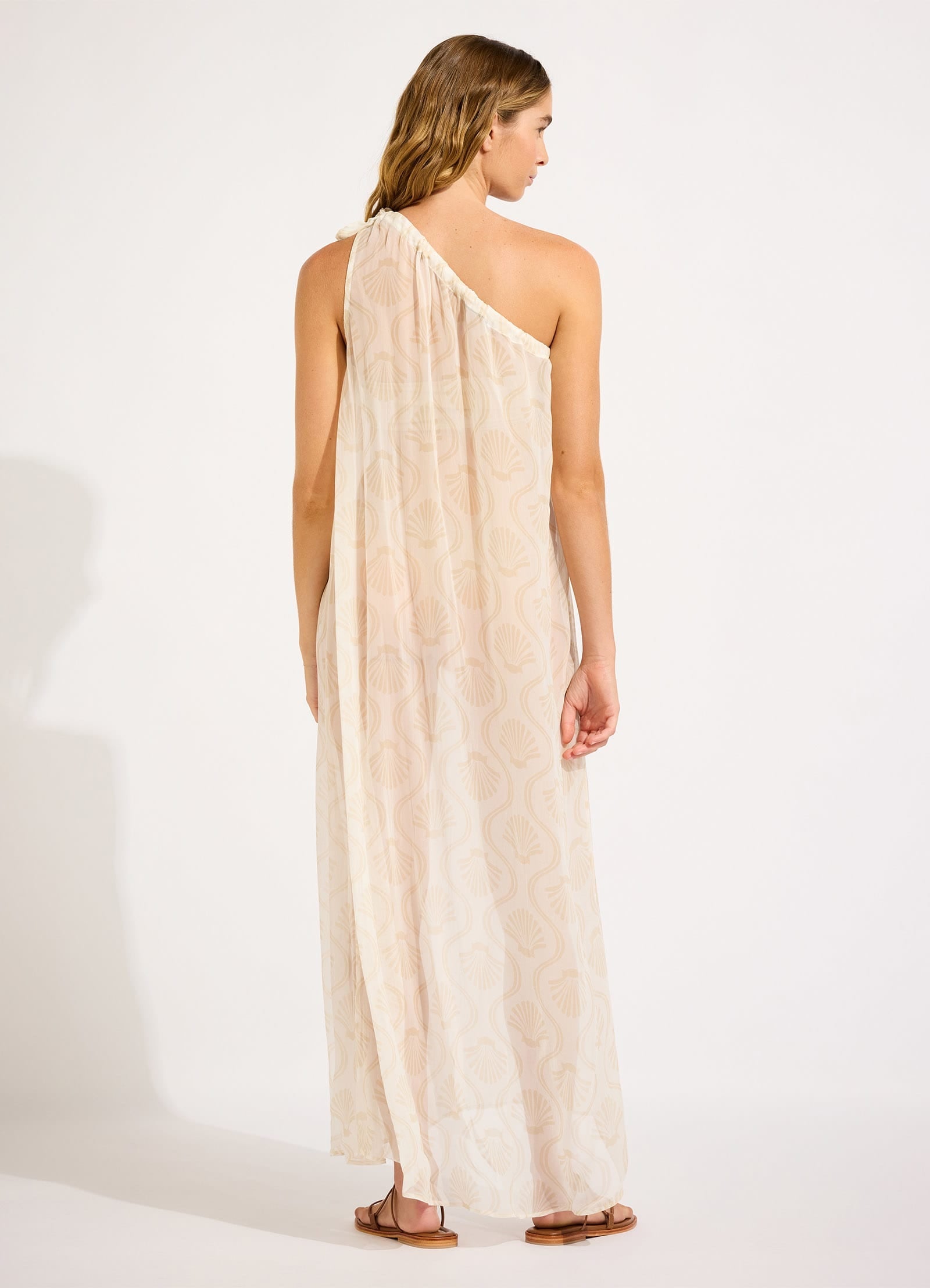  Luna One Shoulder Maxi Kaftan