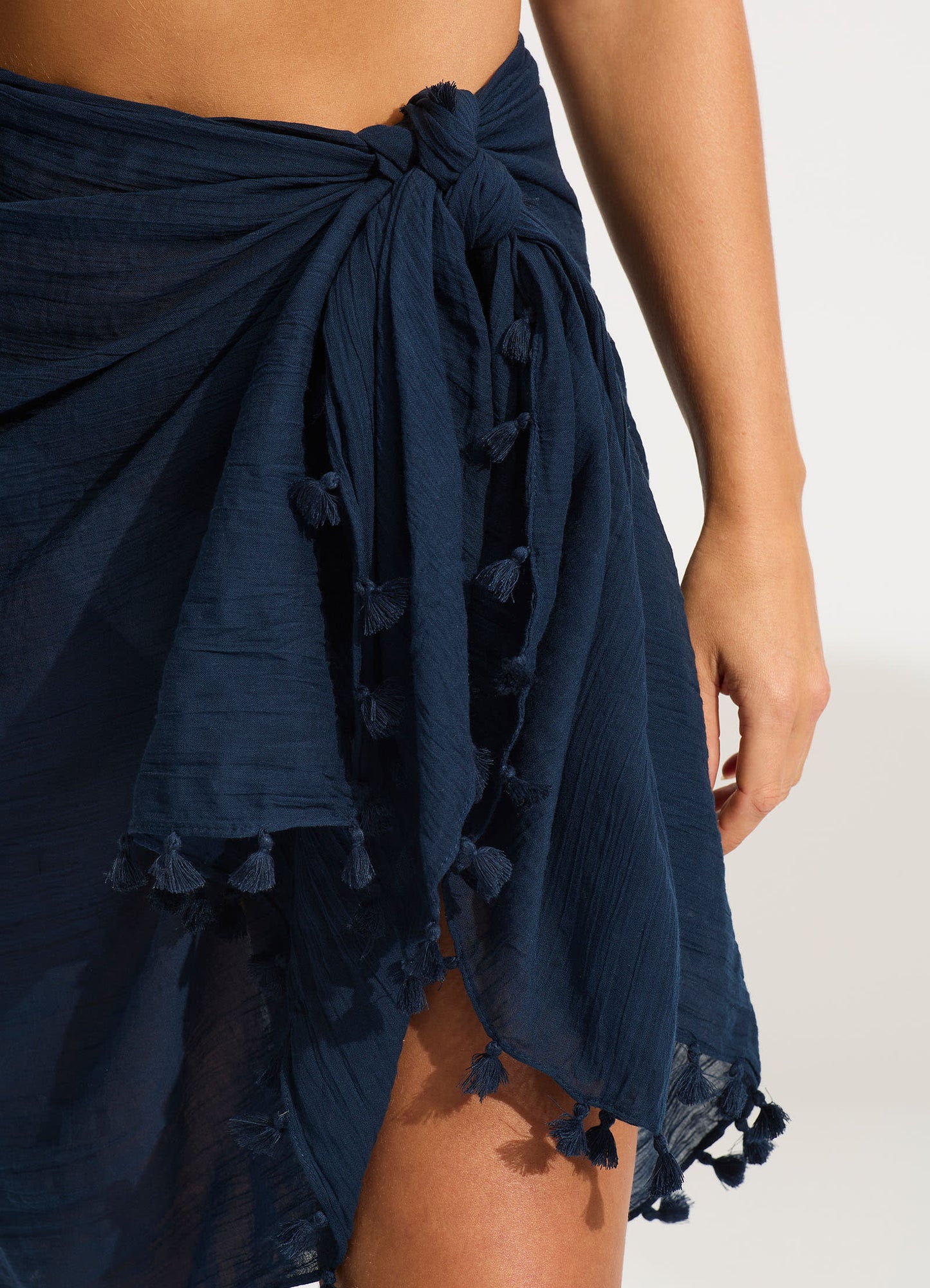  Cotton Gauze Sarong - Indigo