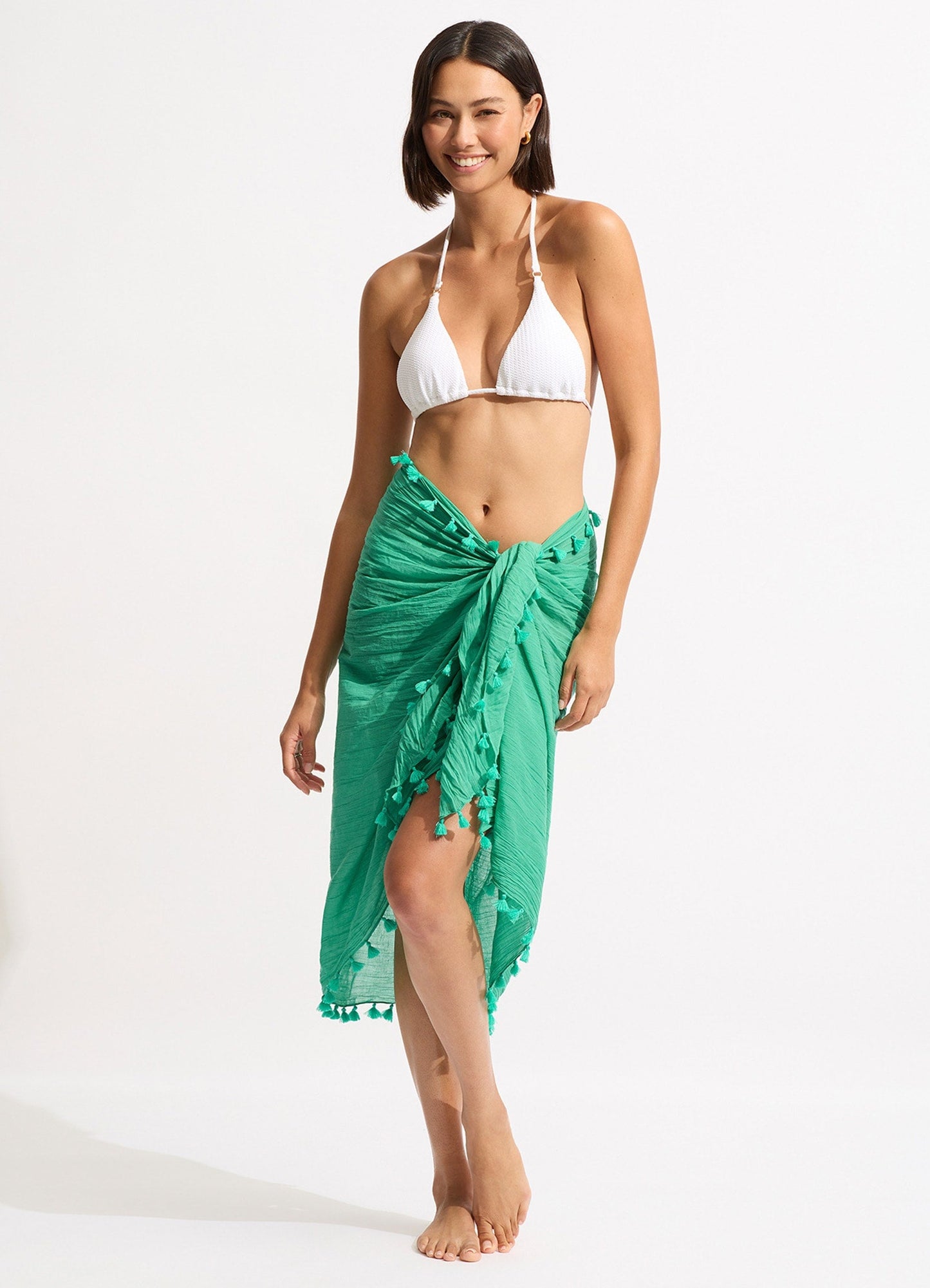  Cotton Gauze Sarong - Jade