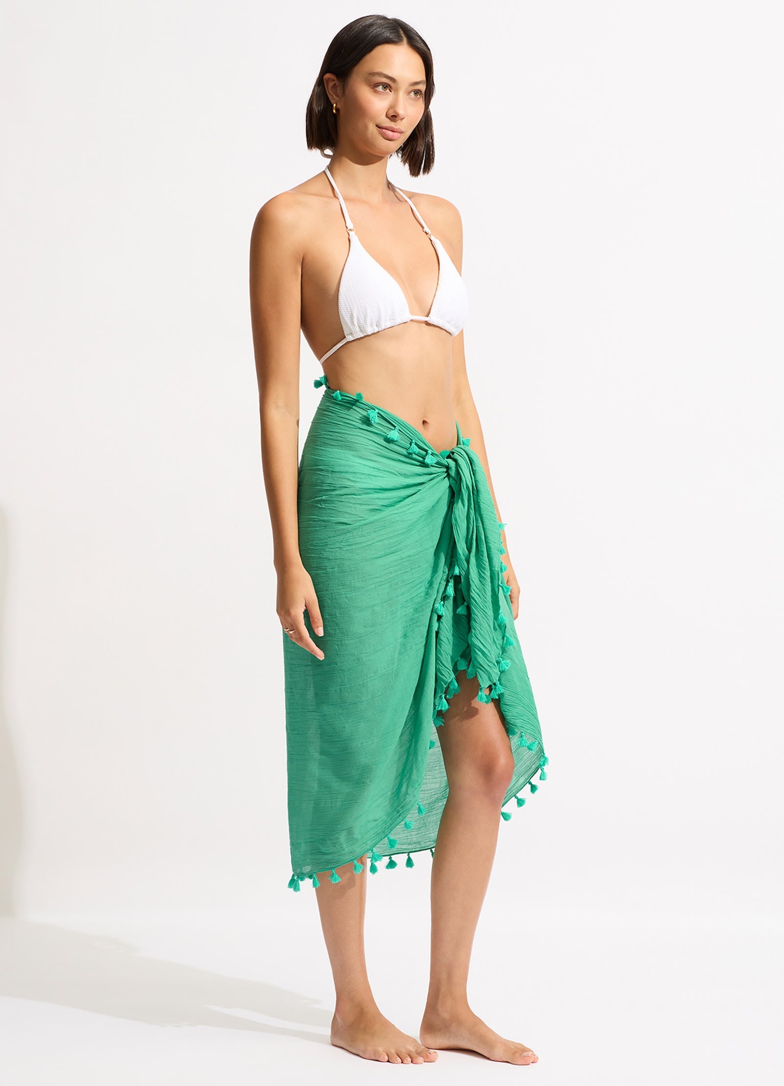  Cotton Gauze Sarong - Jade