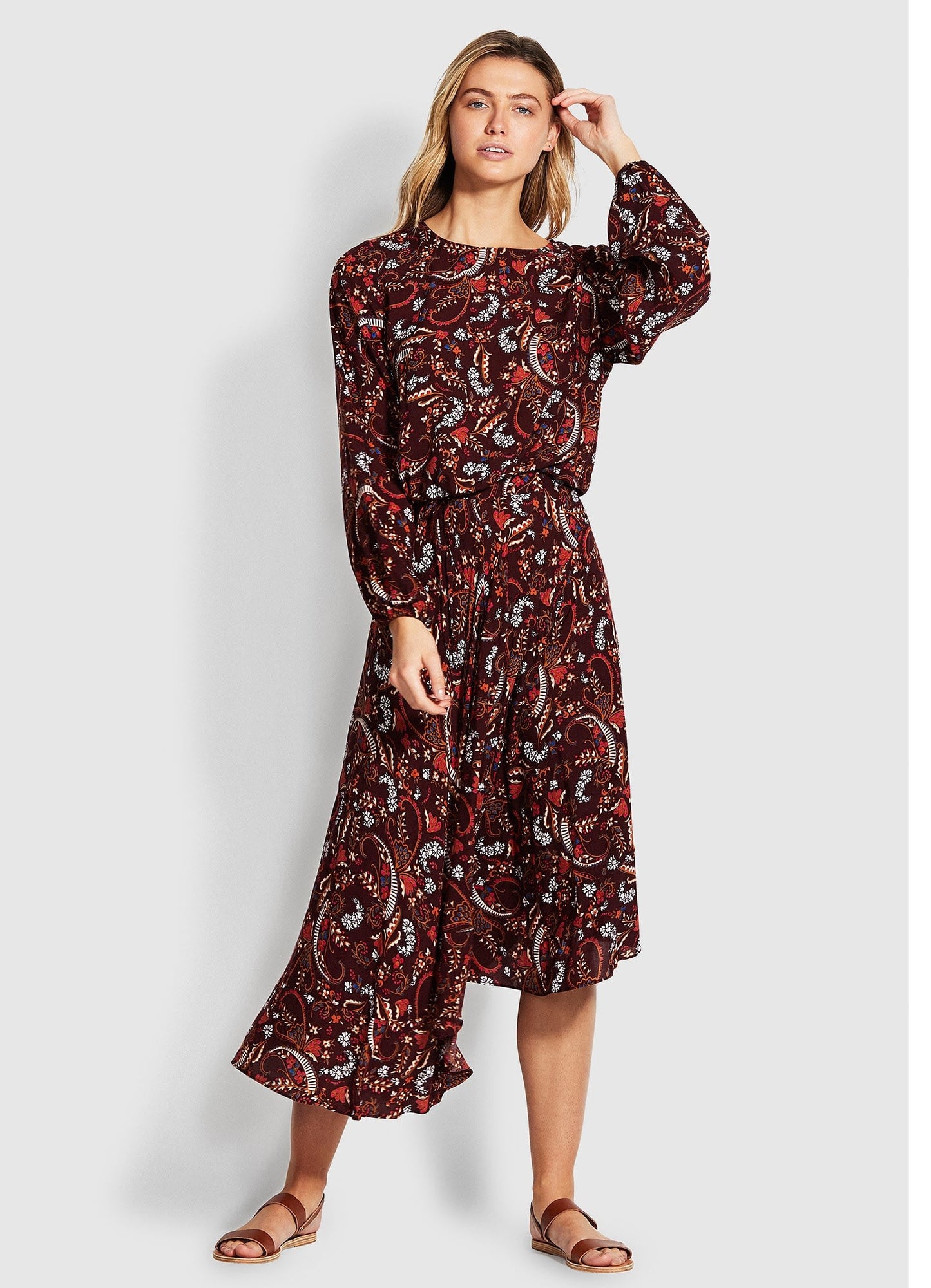  El Dorado Chloe Paisley Skirt - Maroon