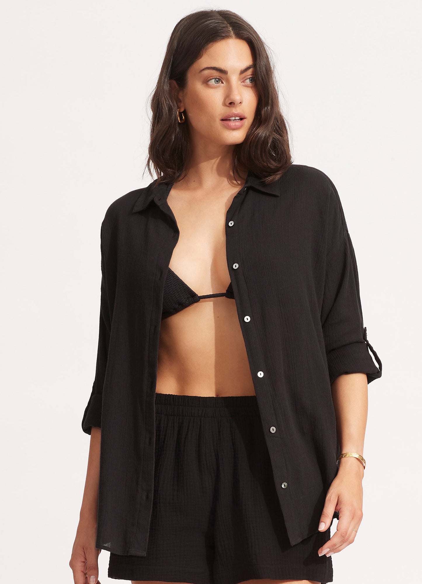  Classic Beach Shirt - Black