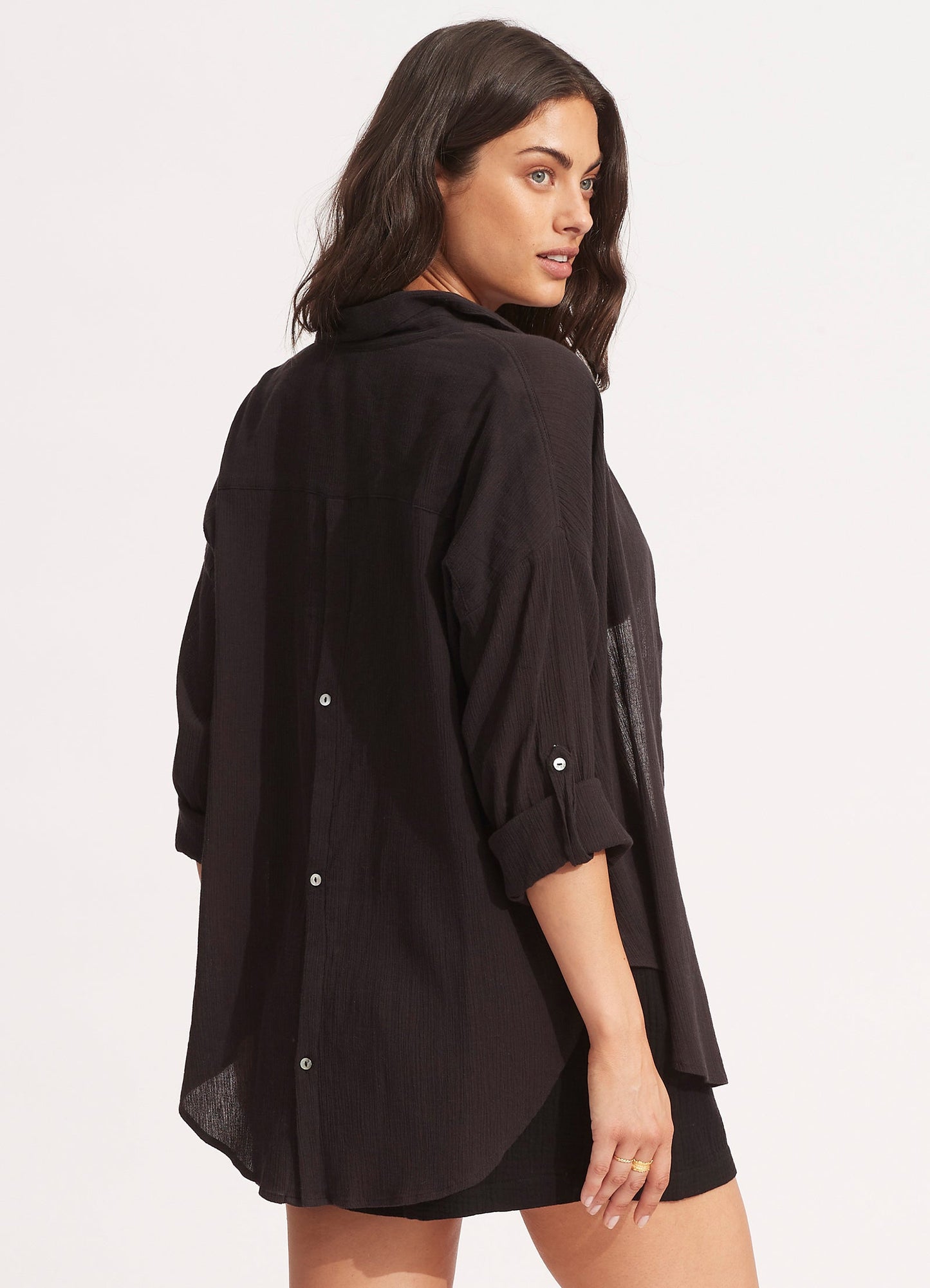  Classic Beach Shirt - Black