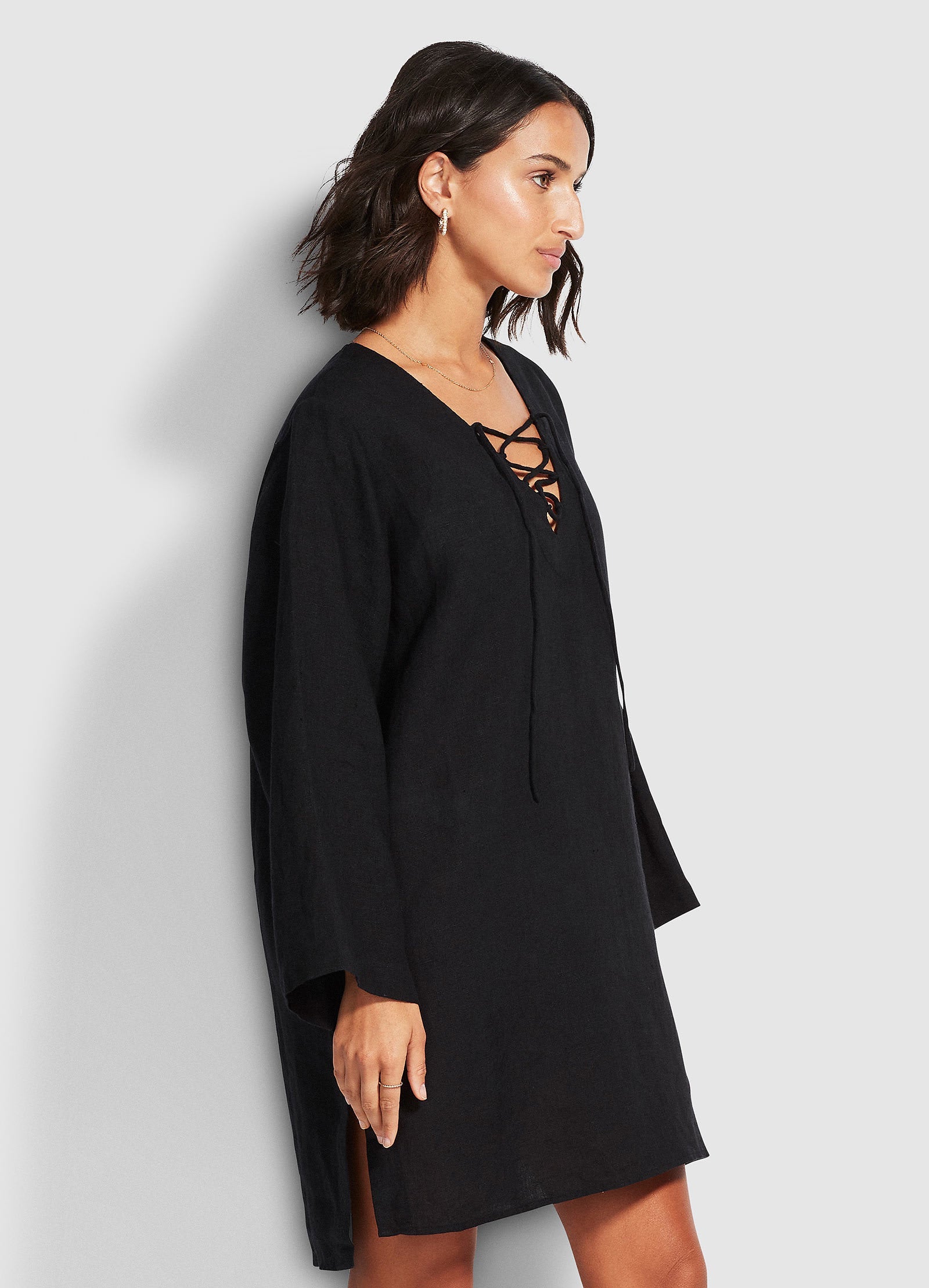  Harbour Linen Cover Up - Black