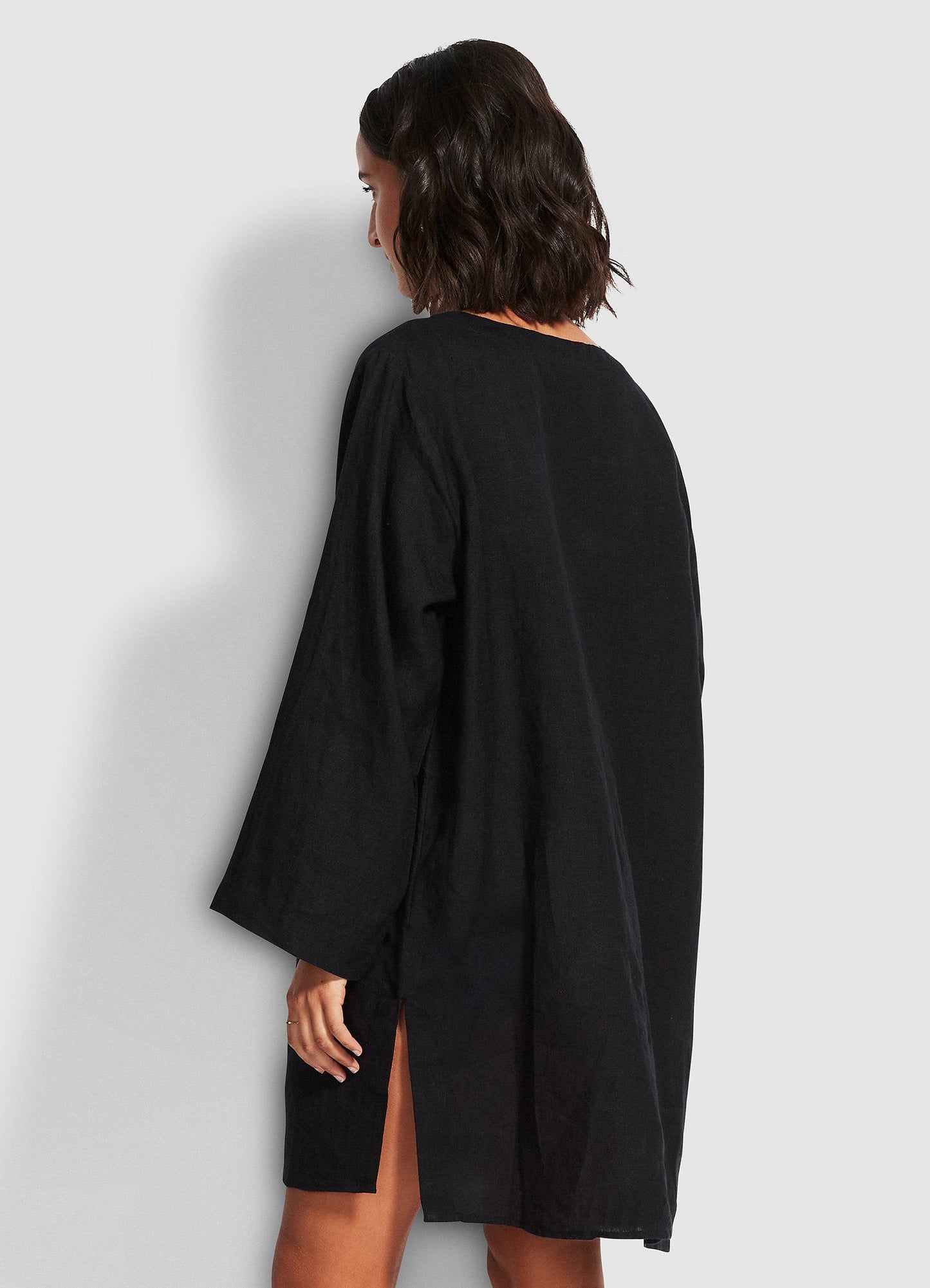  Harbour Linen Cover Up - Black