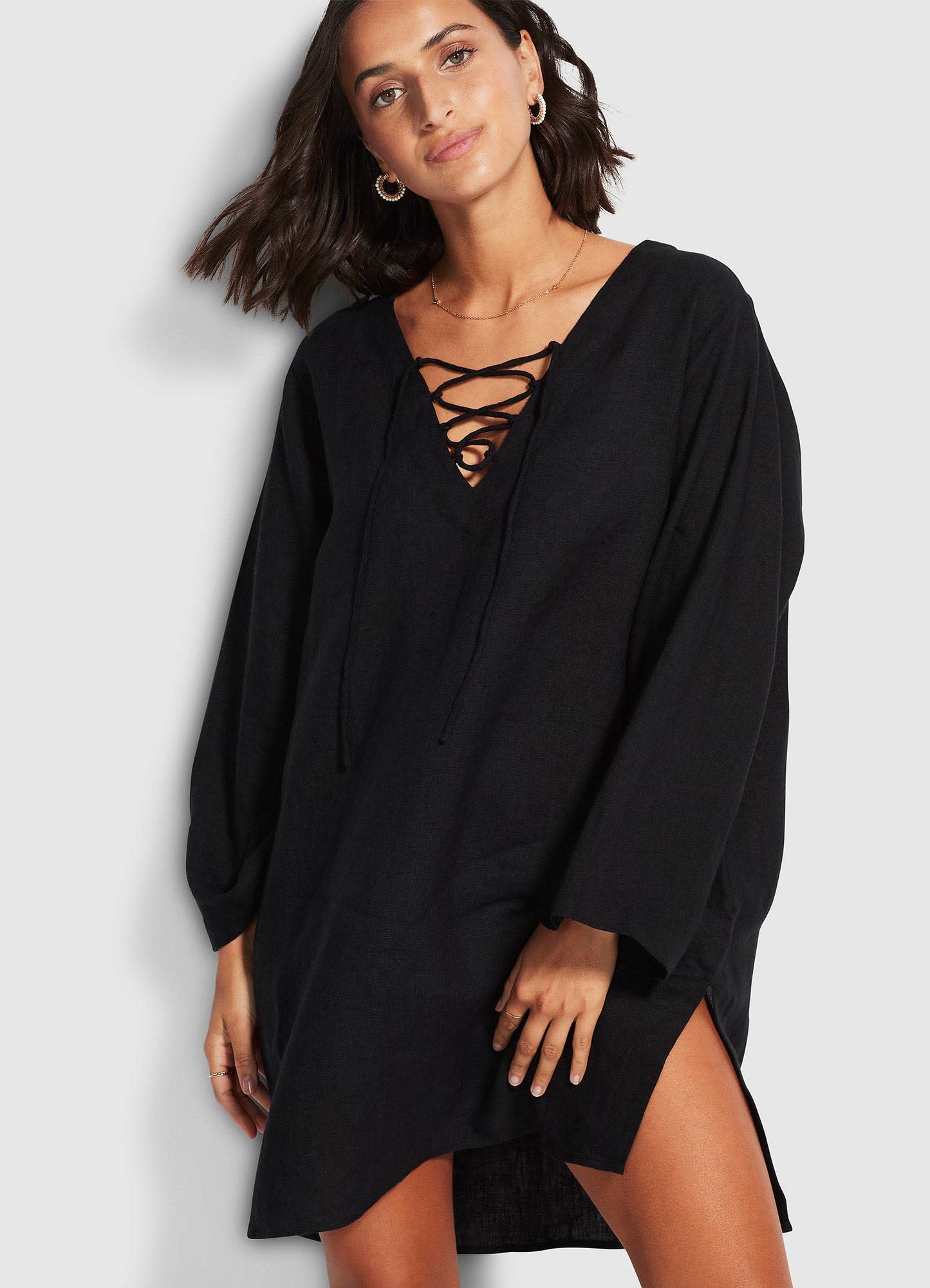  Harbour Linen Cover Up - Black