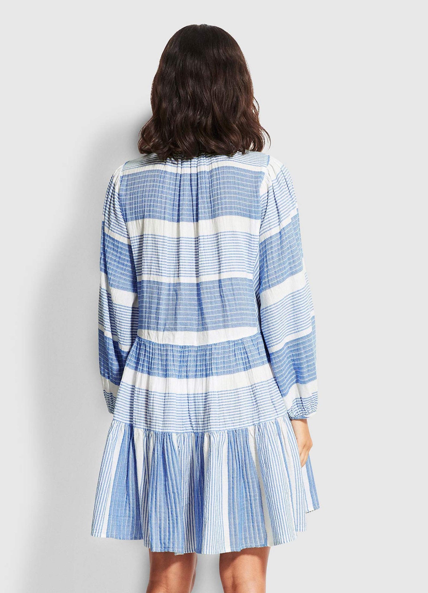  Jacquard Dress- Blue