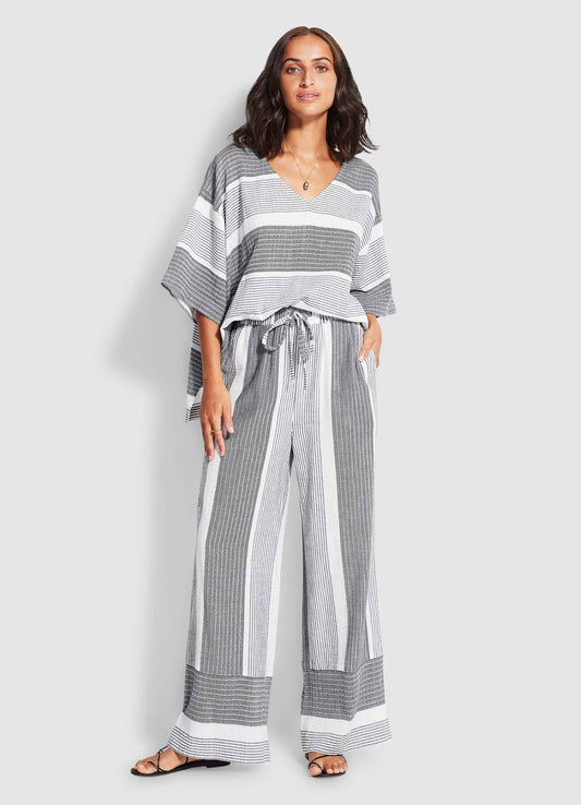  Jacquard Beach Pant- Black
