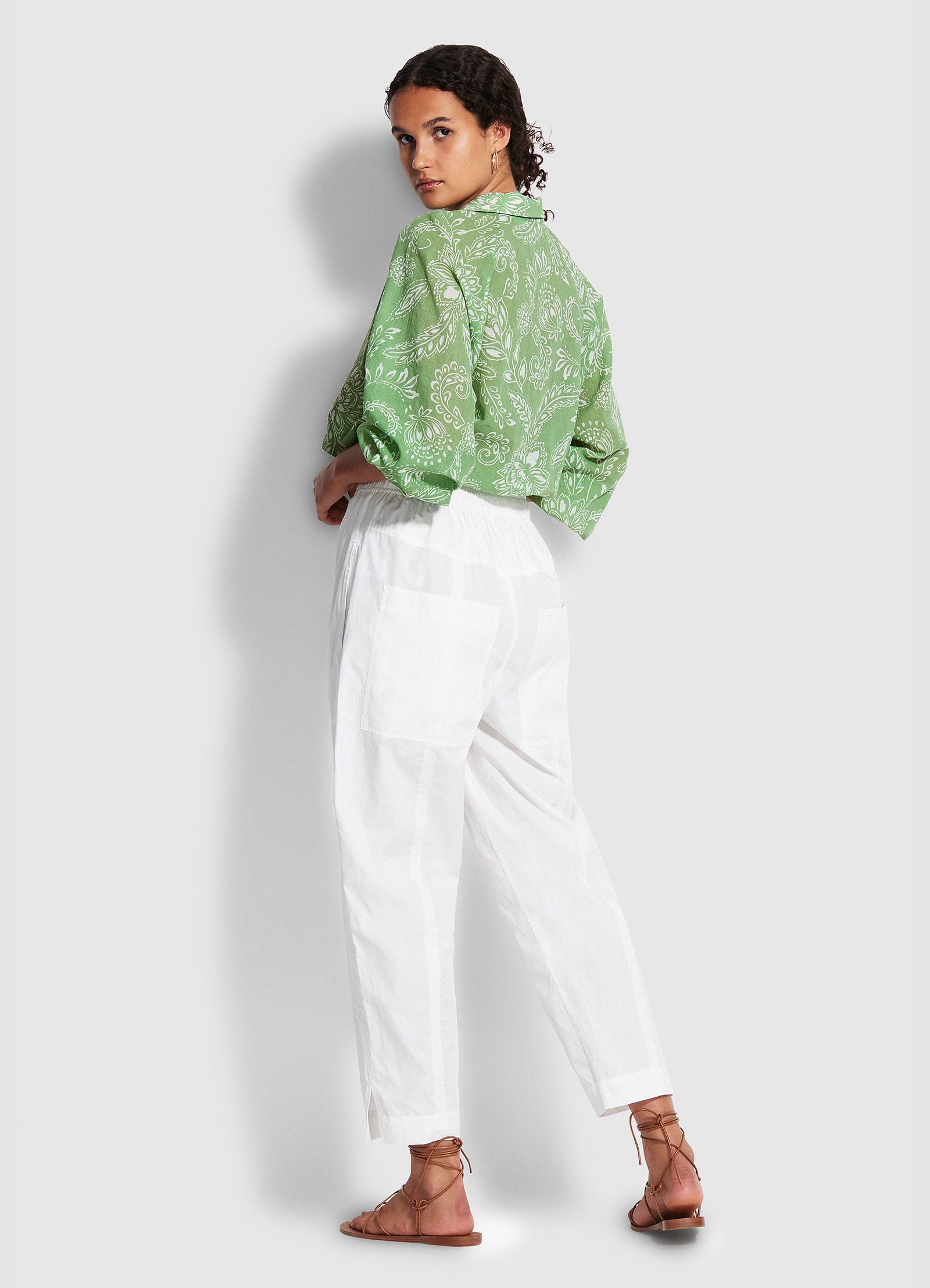  Taper Poplin Pant - White