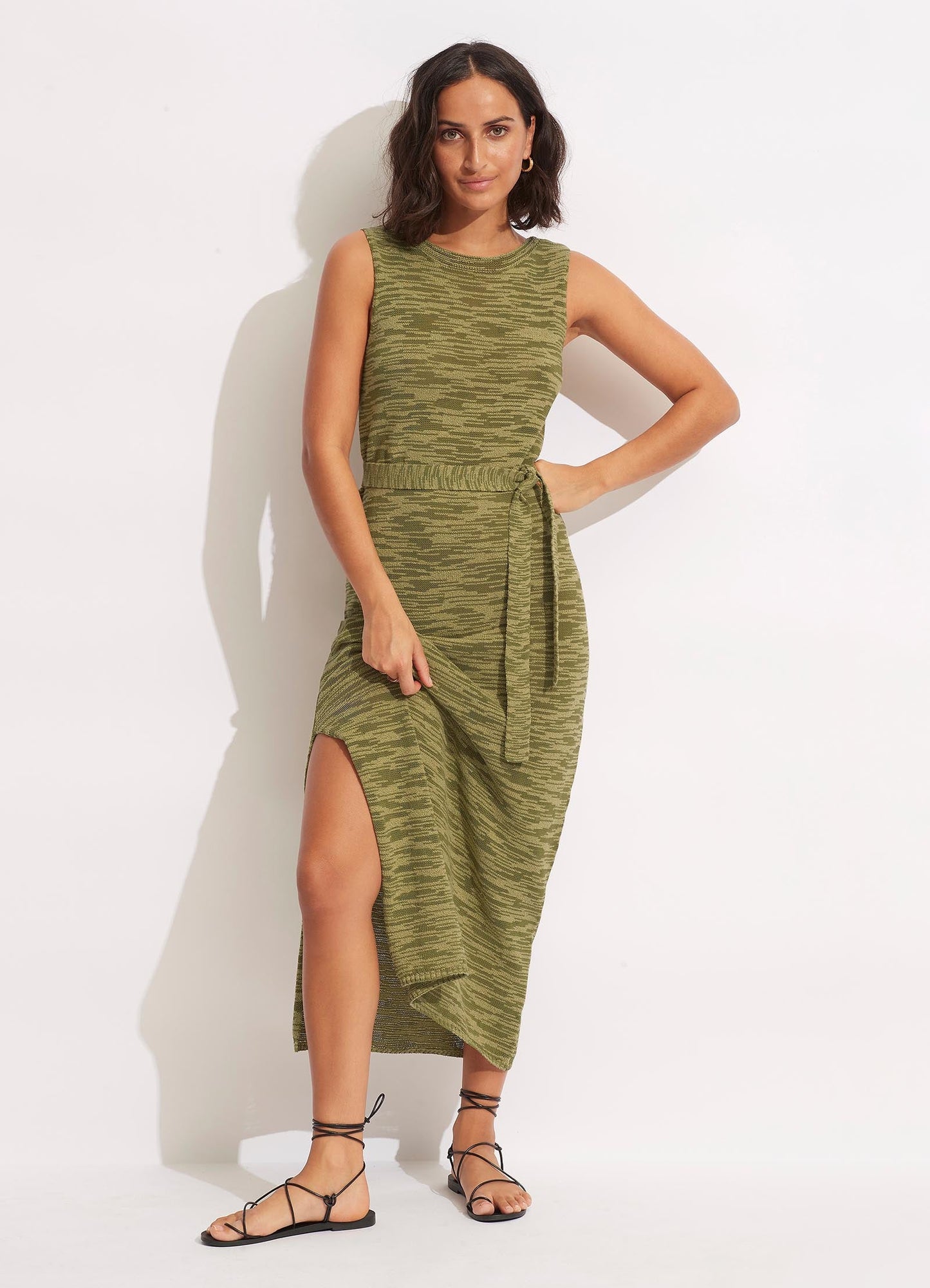  Daybreak Knit Dress- Olive