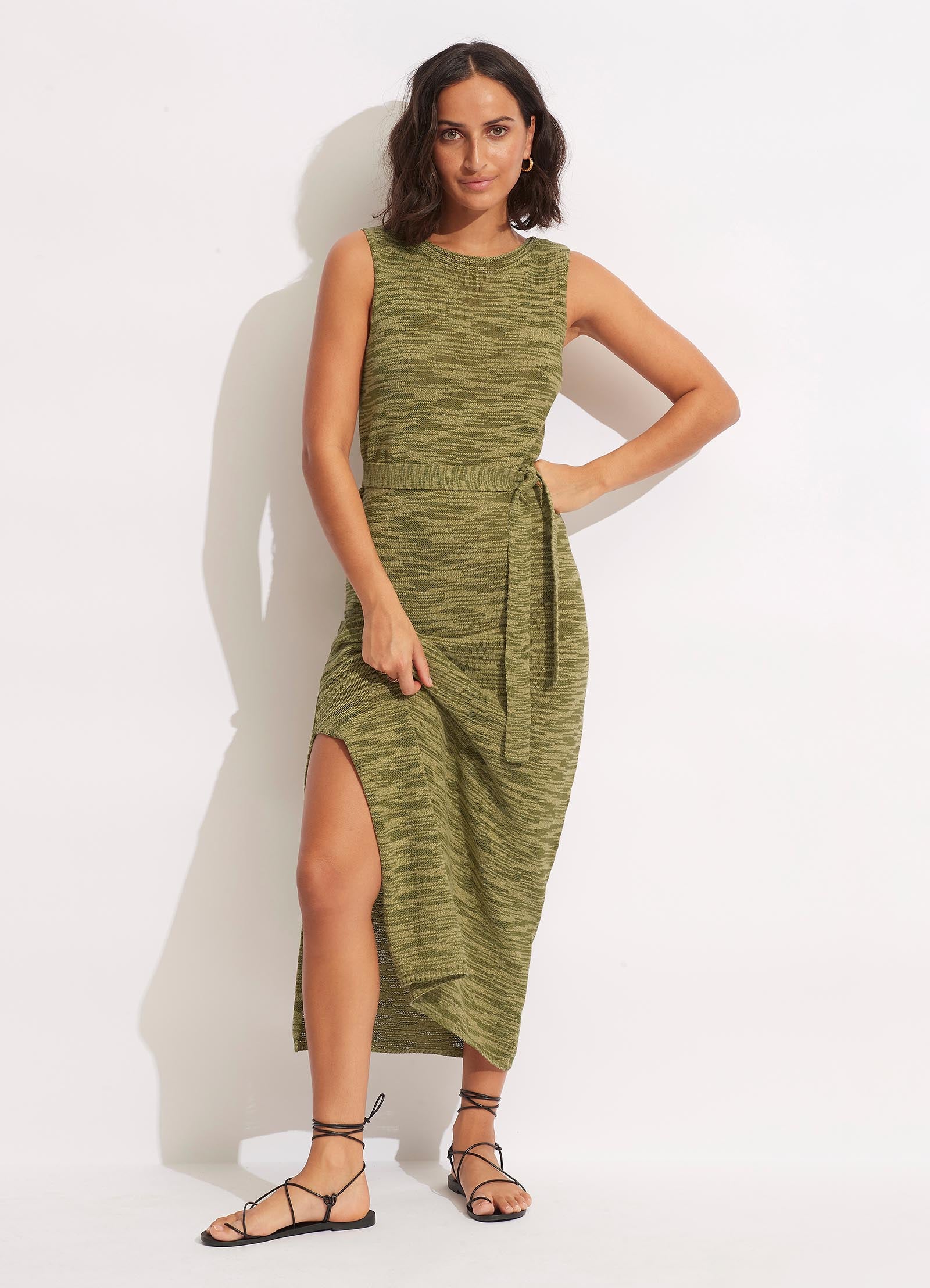  Daybreak Knit Dress- Olive
