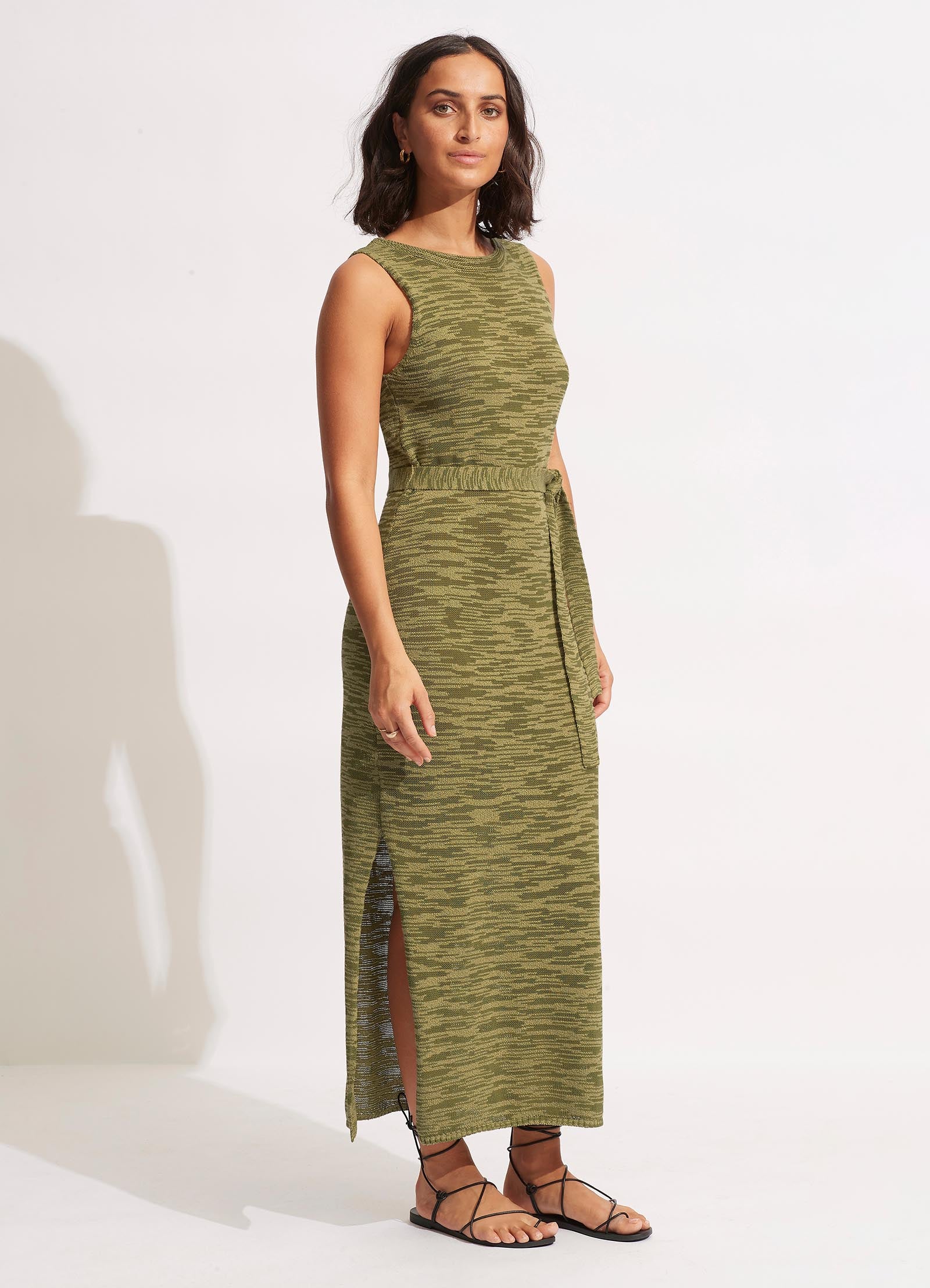  Daybreak Knit Dress- Olive