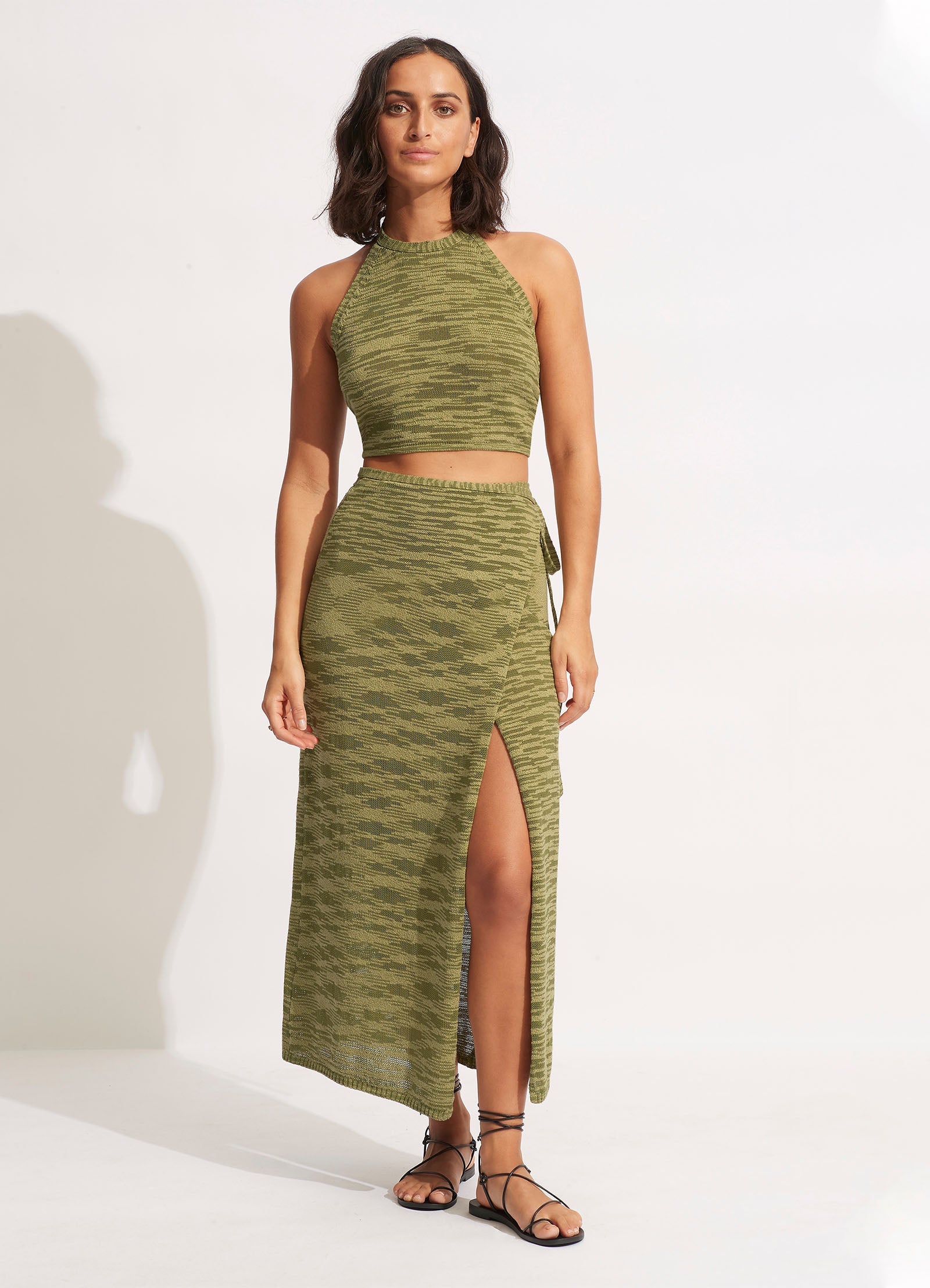  Daybreak Knit Skirt- Olive