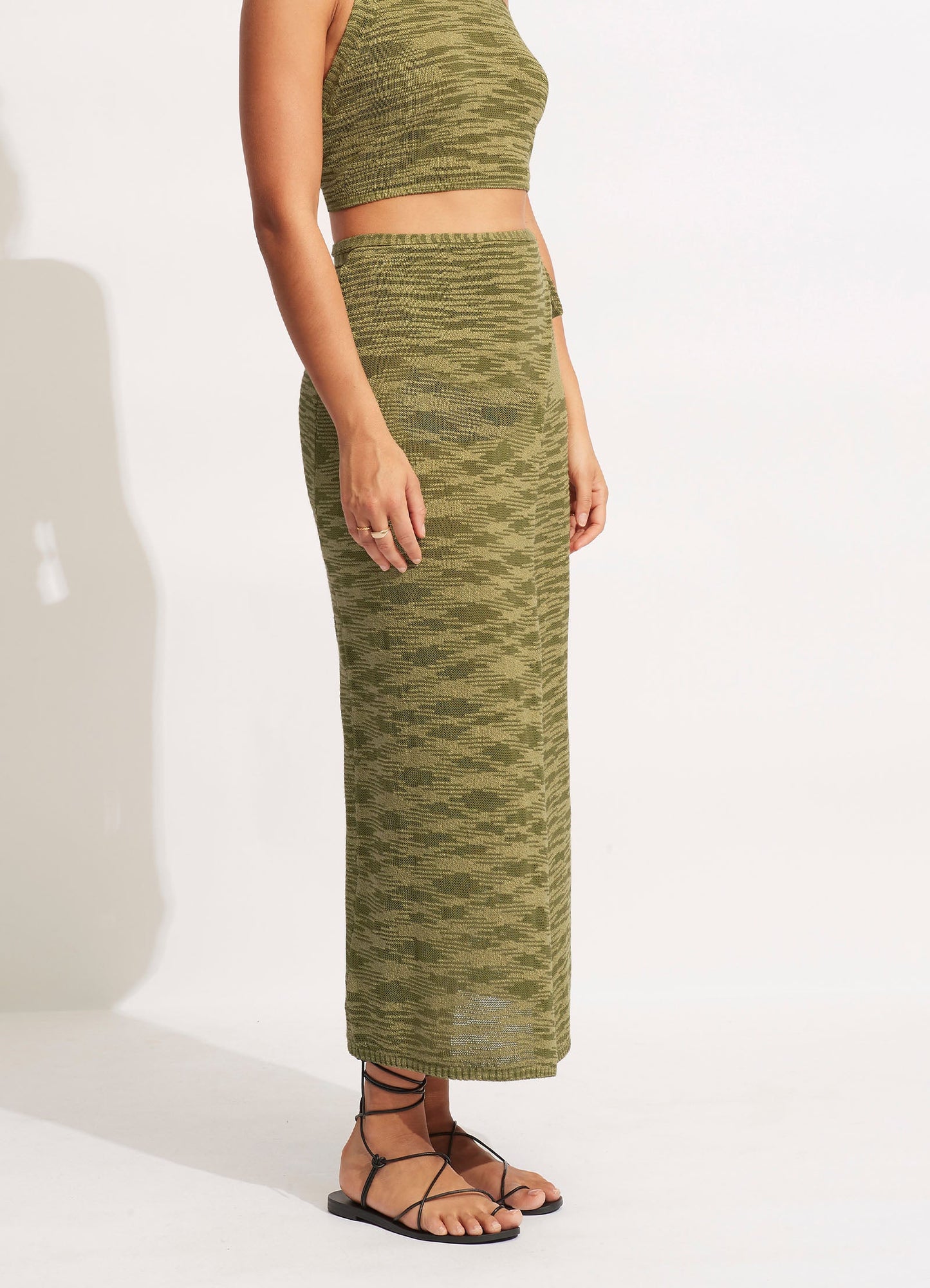  Daybreak Knit Skirt- Olive
