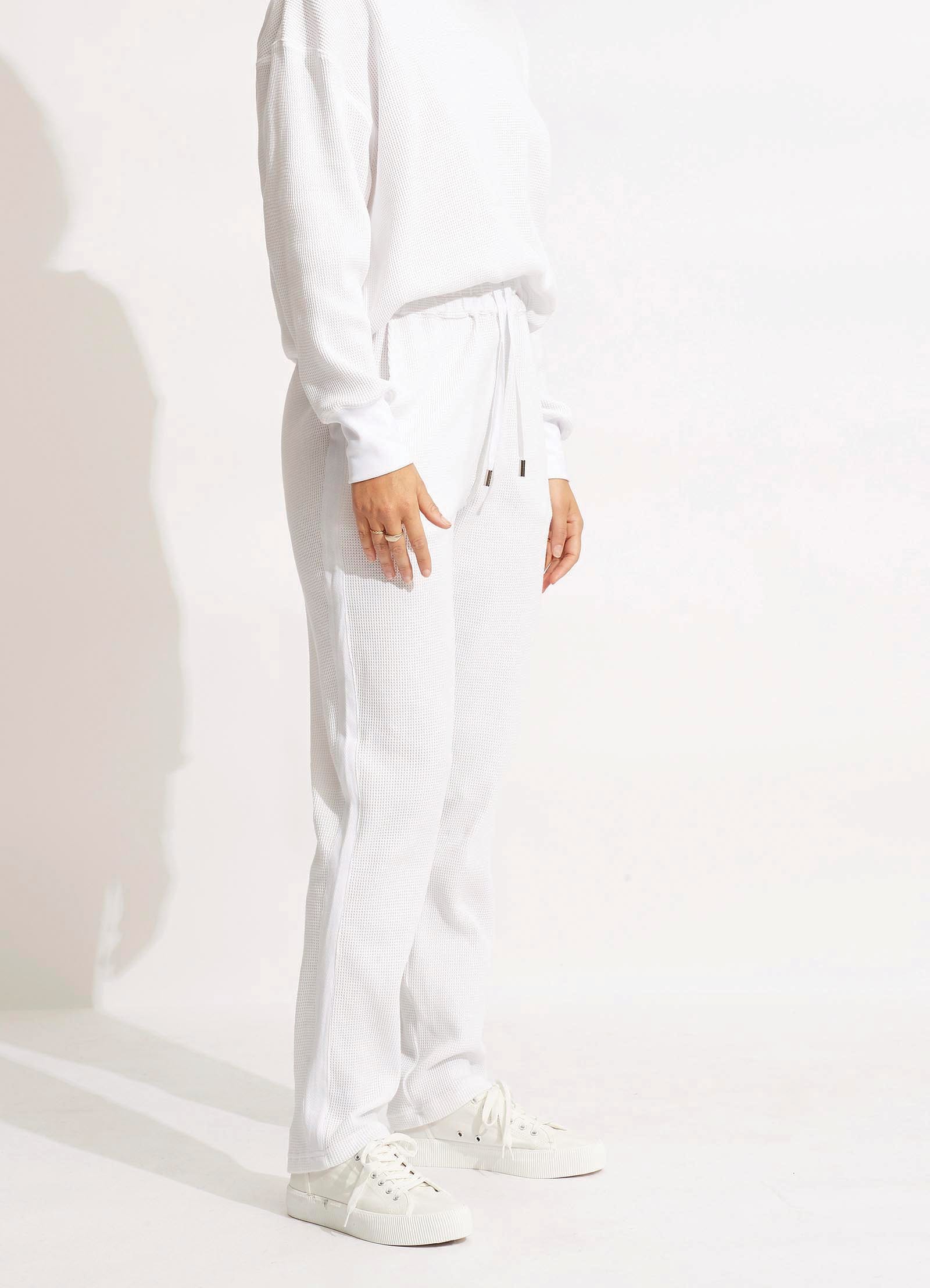  Waffle Pant - White