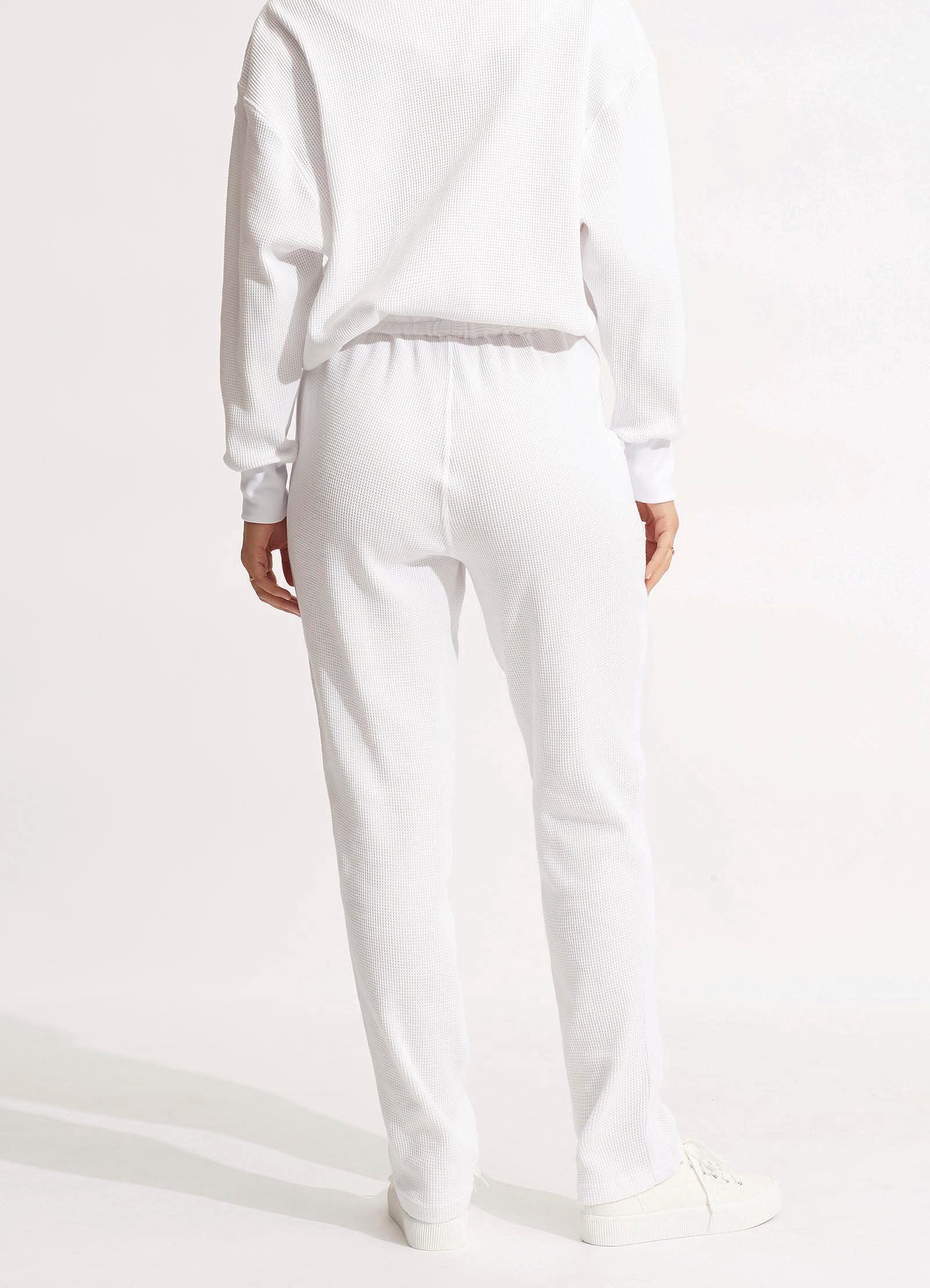  Waffle Pant - White