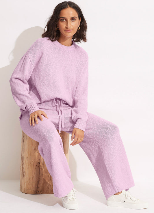  Boucle Knit Pant- Lilac
