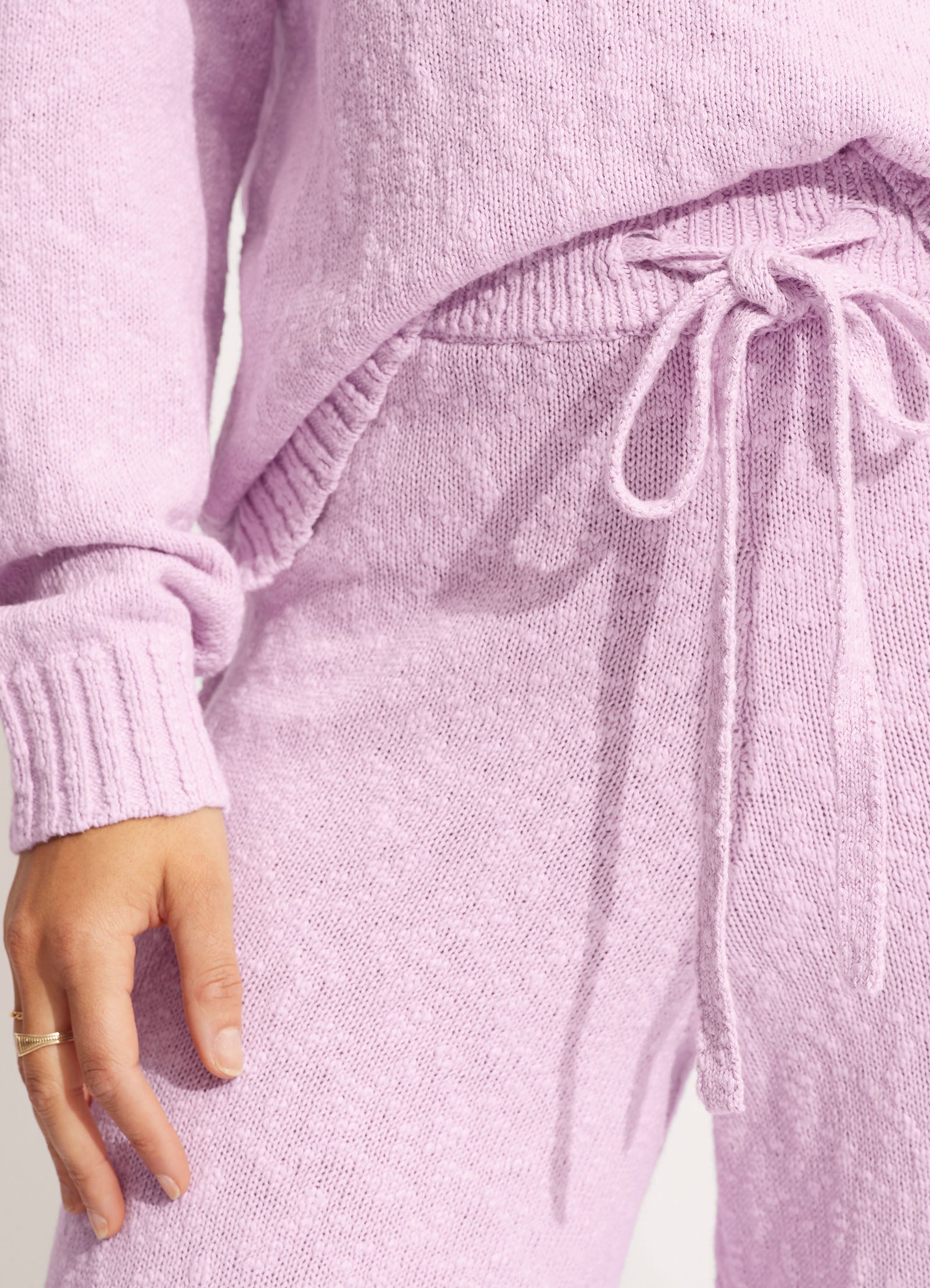  Boucle Knit Pant- Lilac