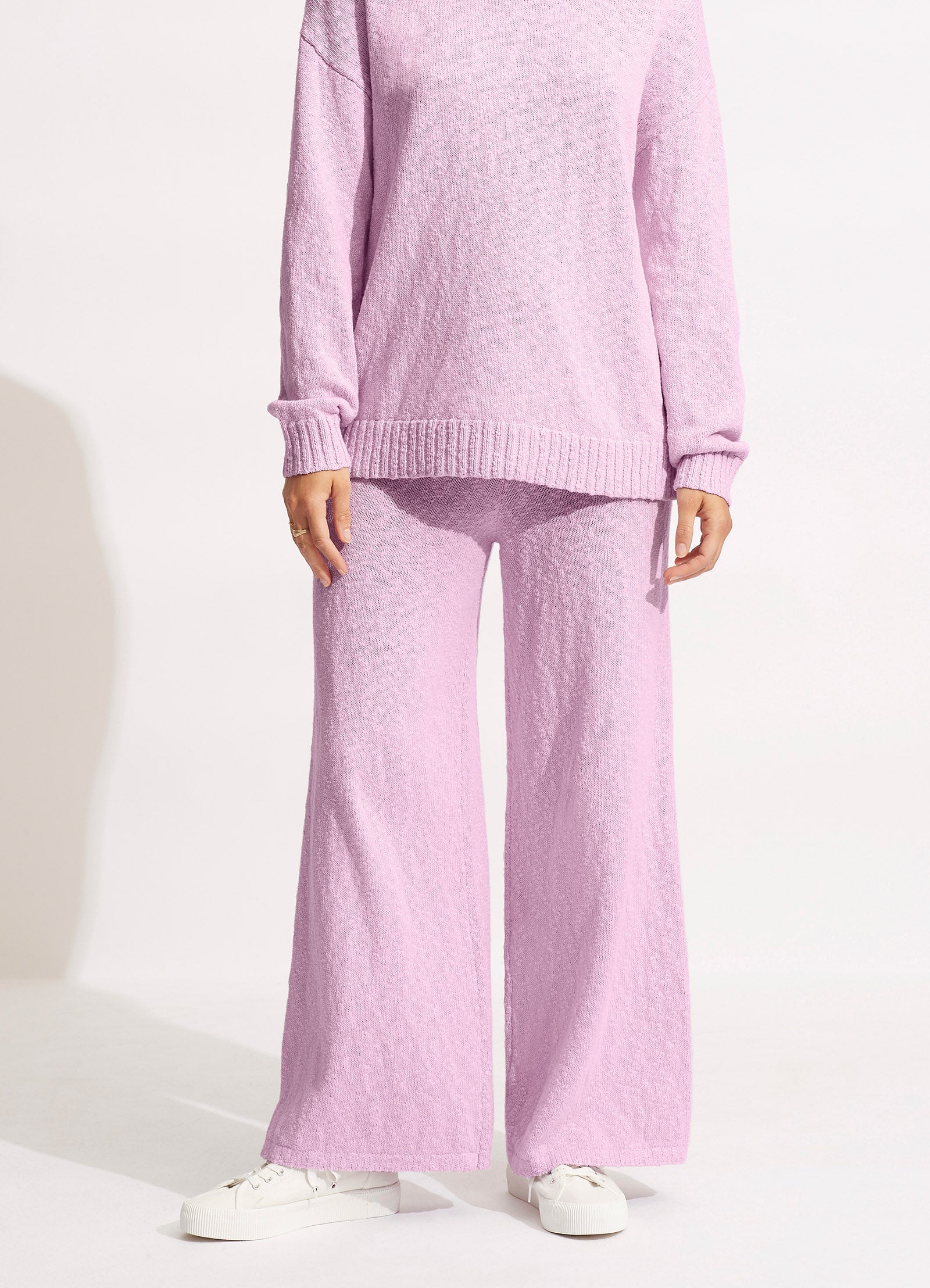  Boucle Knit Pant- Lilac