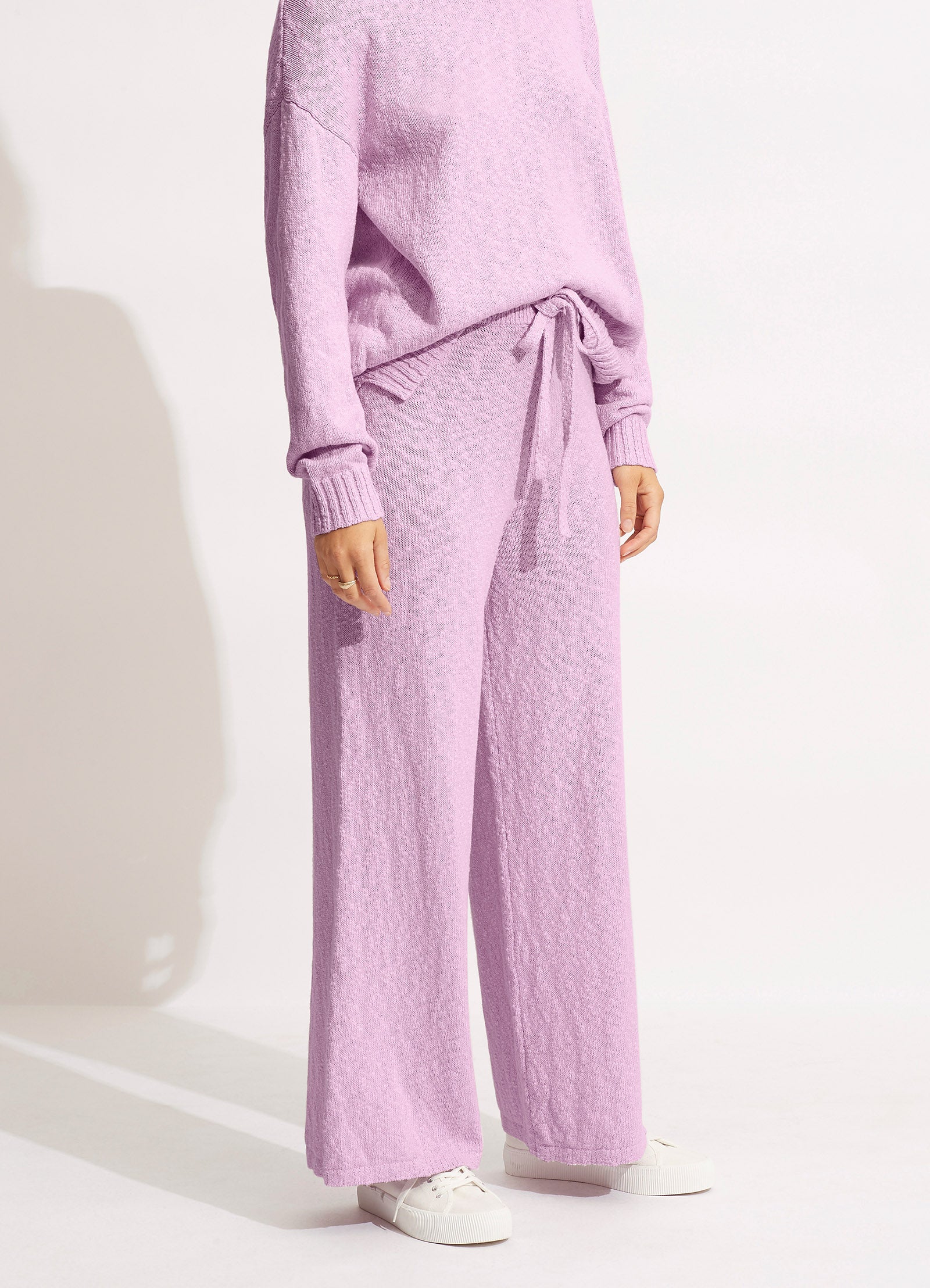  Boucle Knit Pant- Lilac
