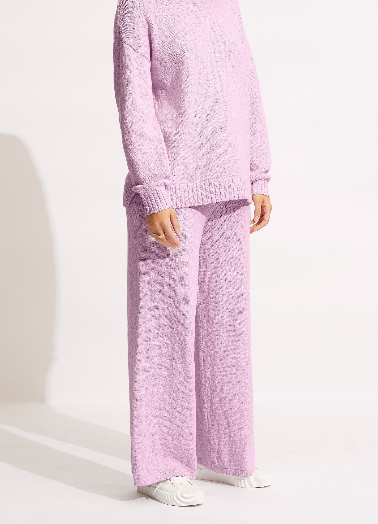  Boucle Knit Pant- Lilac