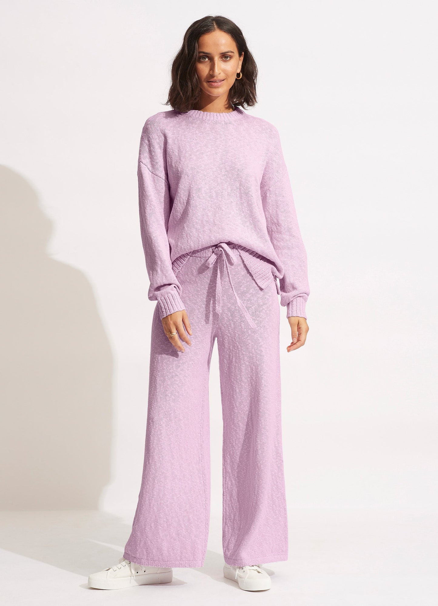  Boucle Knit Pant- Lilac