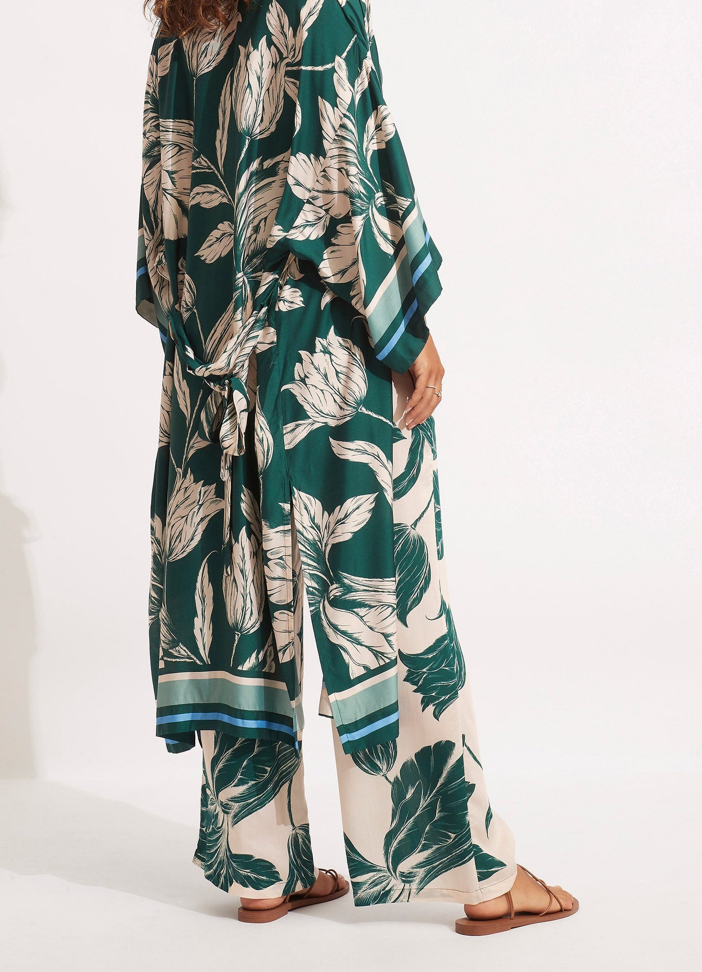  Fleur De Bloom Silk Pant - Evergreen