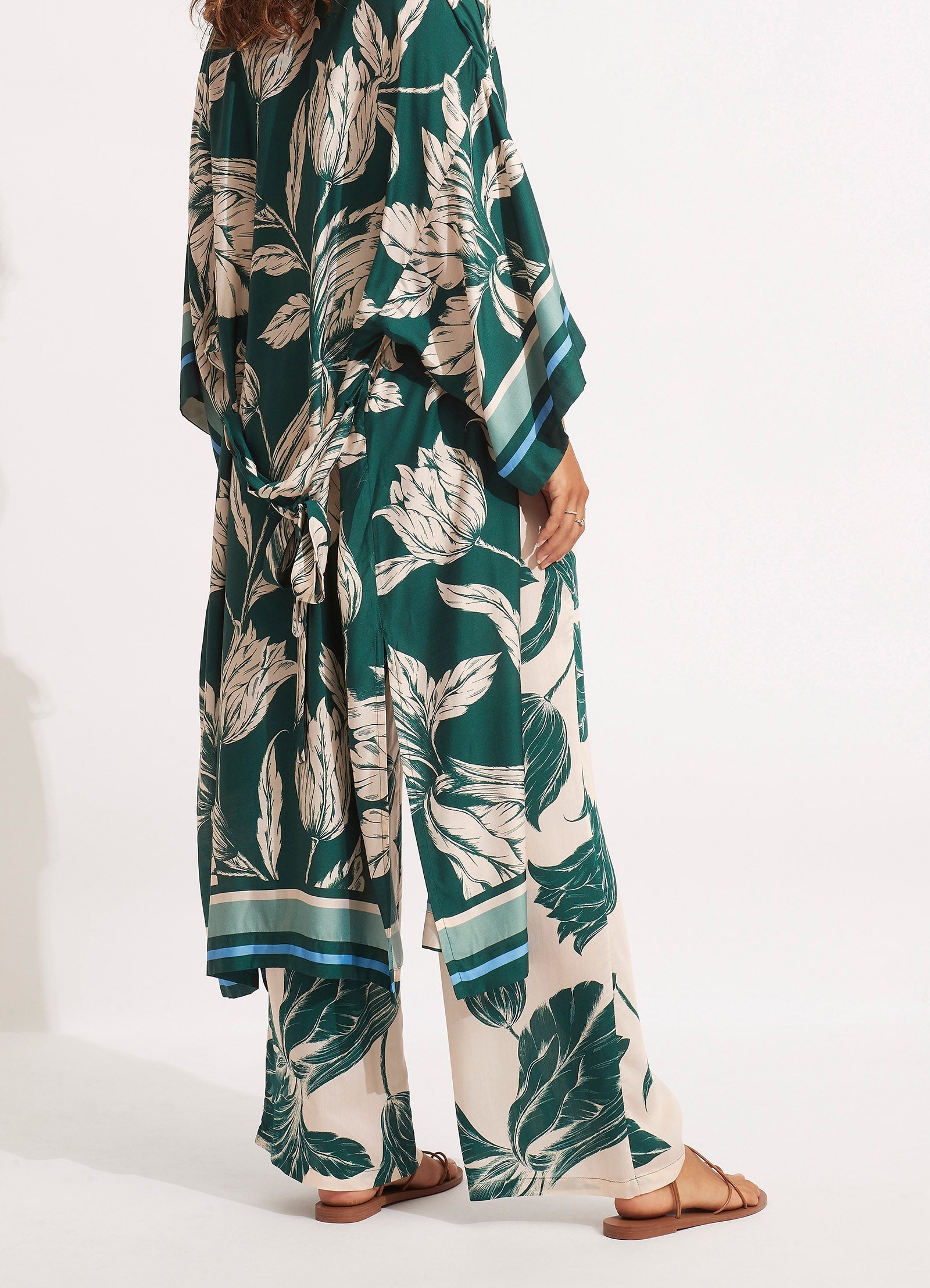  Fleur De Bloom Silk Pant - Evergreen