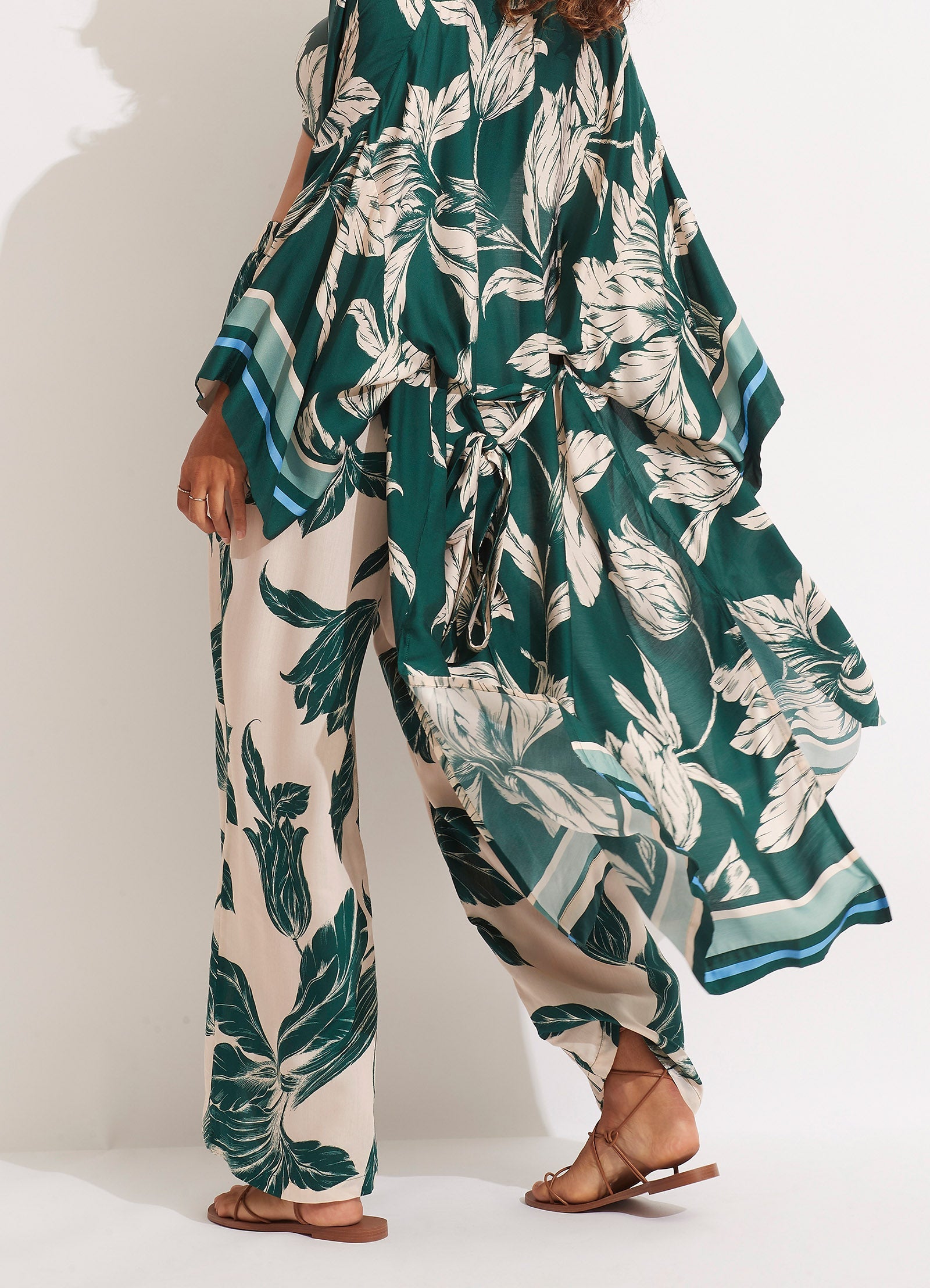  Fleur De Bloom Silk Pant - Evergreen
