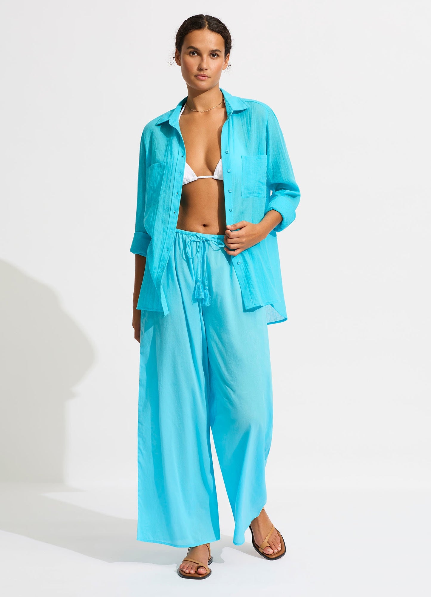  Breeze Beach Shirt - Atoll Blue