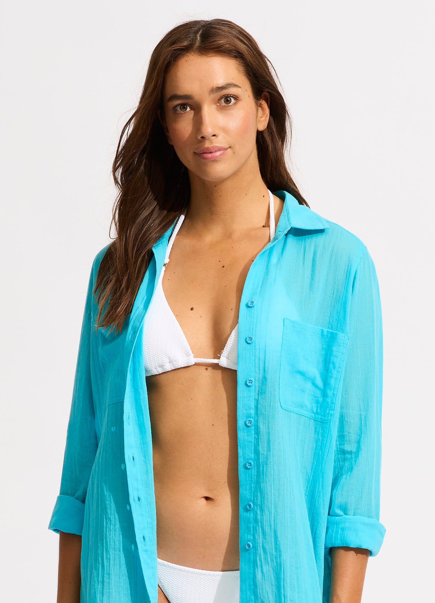  Breeze Beach Shirt - Atoll Blue