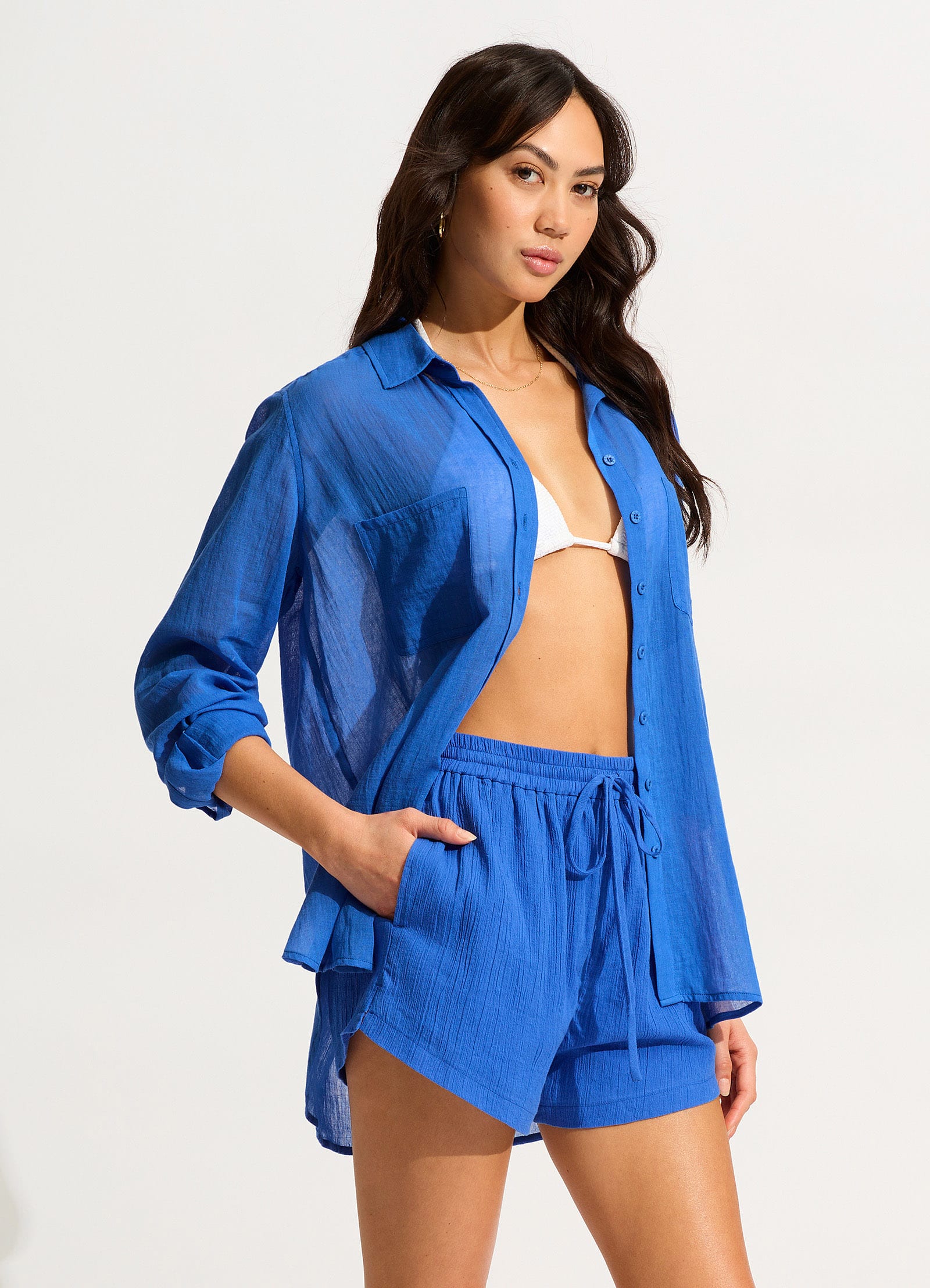  Breeze Beach Shirt - Azure