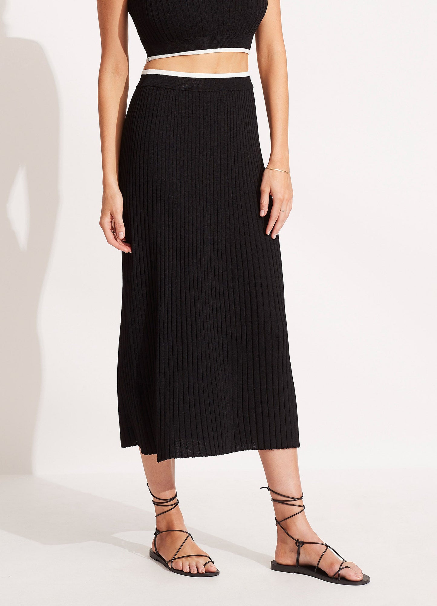  Coral Knit Skirt - Black