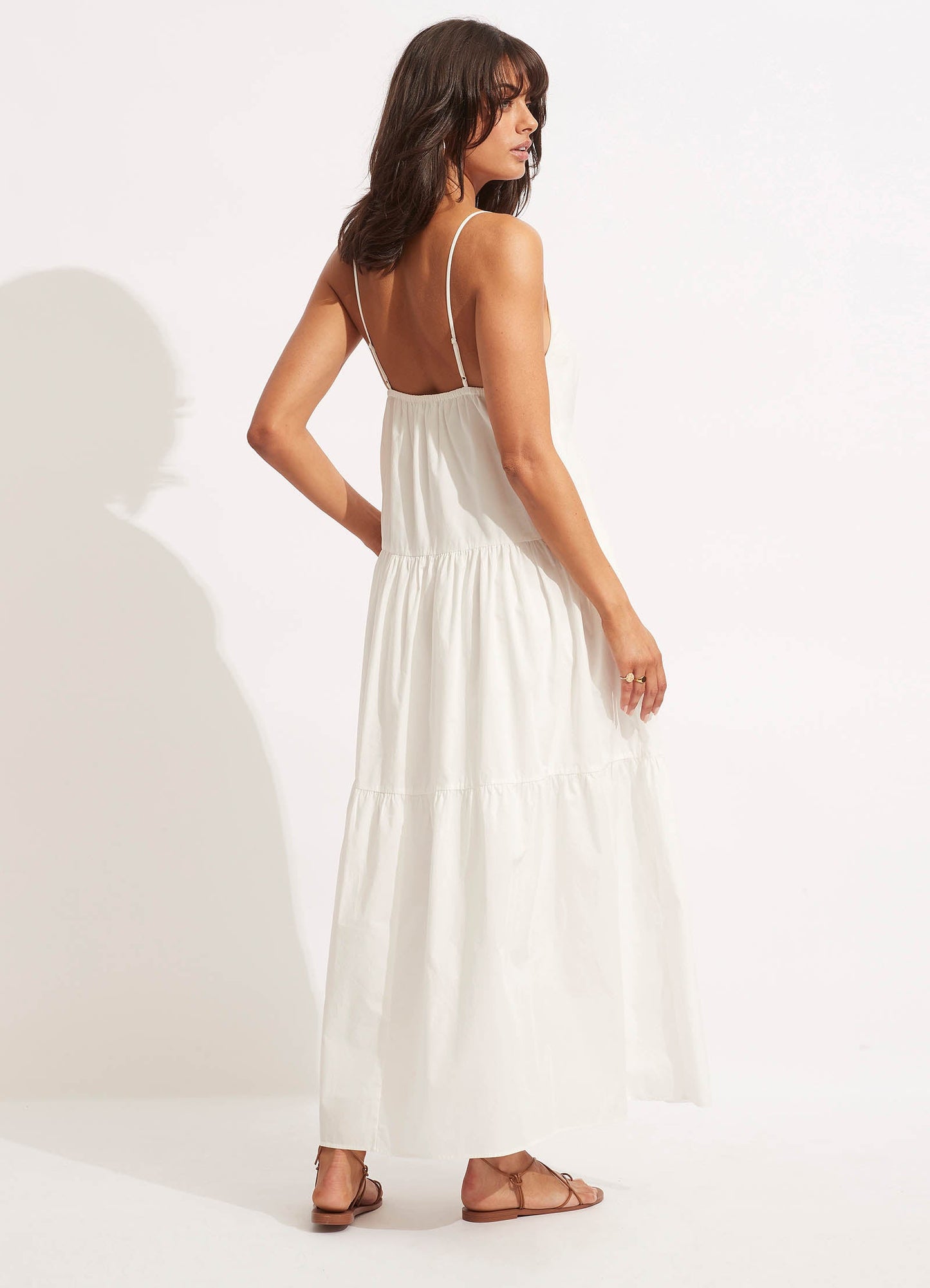 Poplin Maxi Dress - White