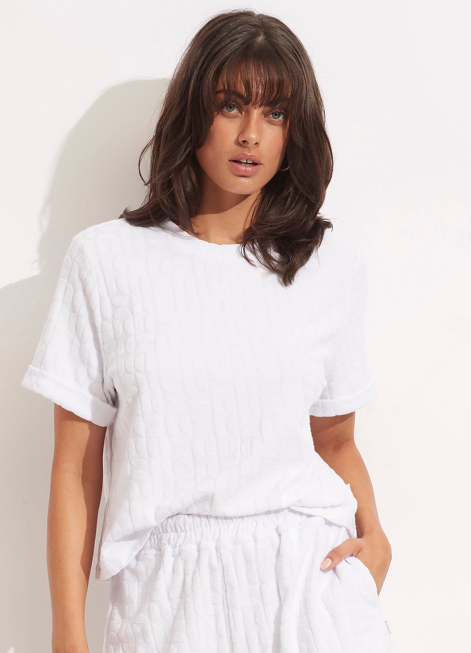  Capri Terry Tee - White