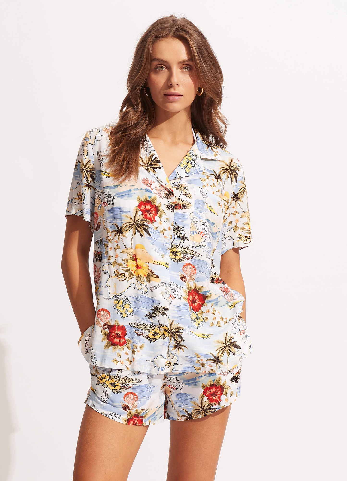  Coast To Coast Resort Shirt - Powder Blue