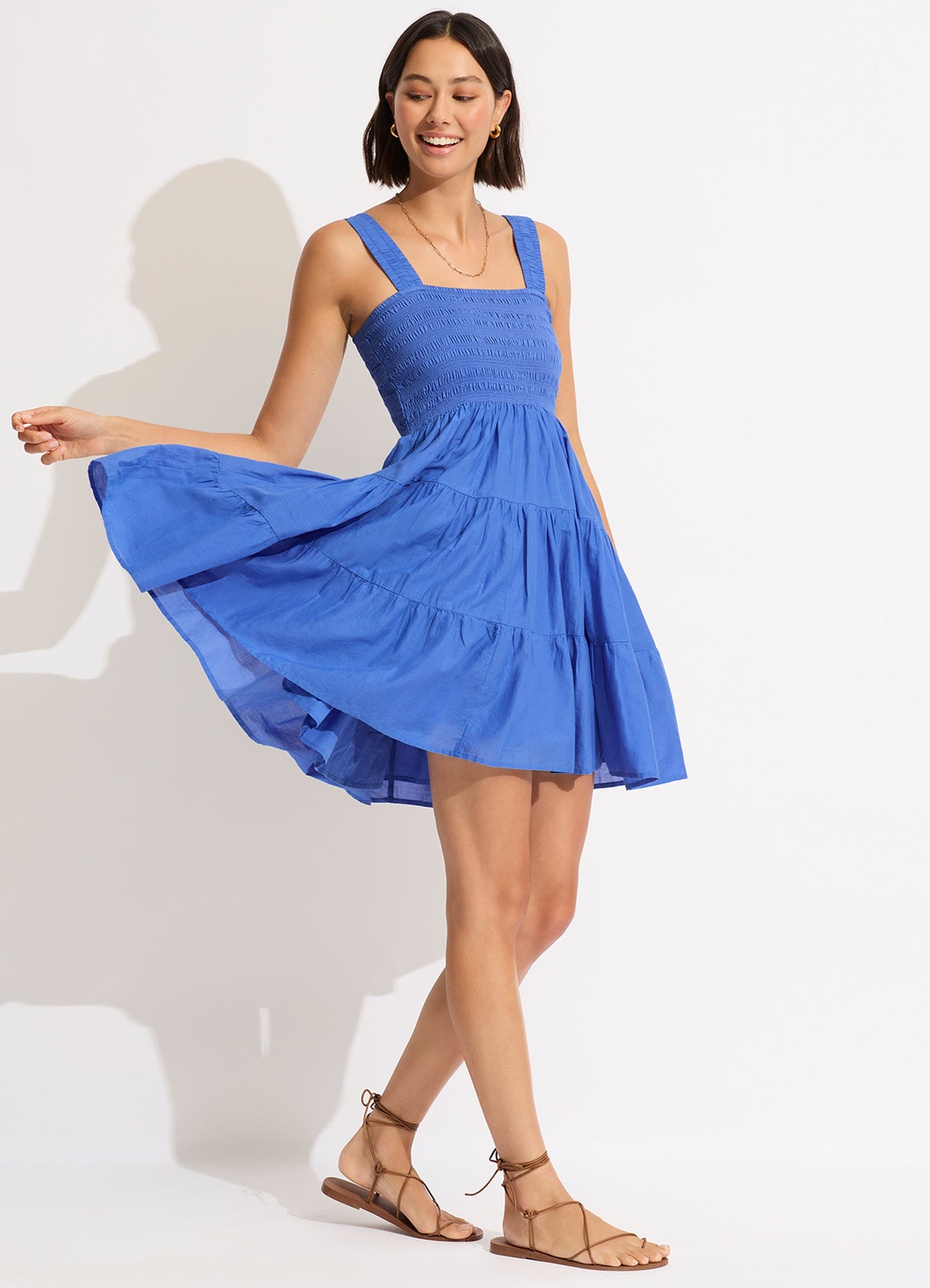  Faithful Mini Dress - Azure